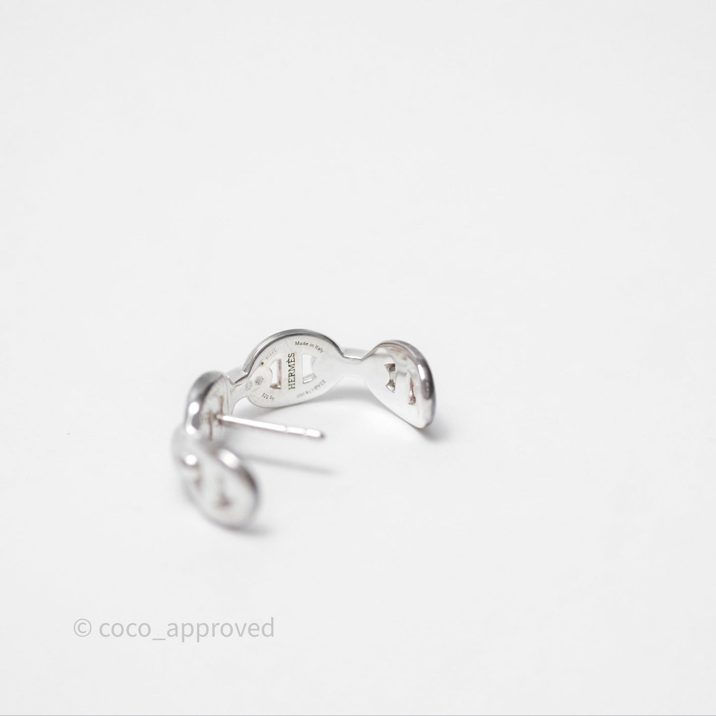 Hermès Chaine d'Ancre Enchainee Single Ear Climber Earrings Silver 925