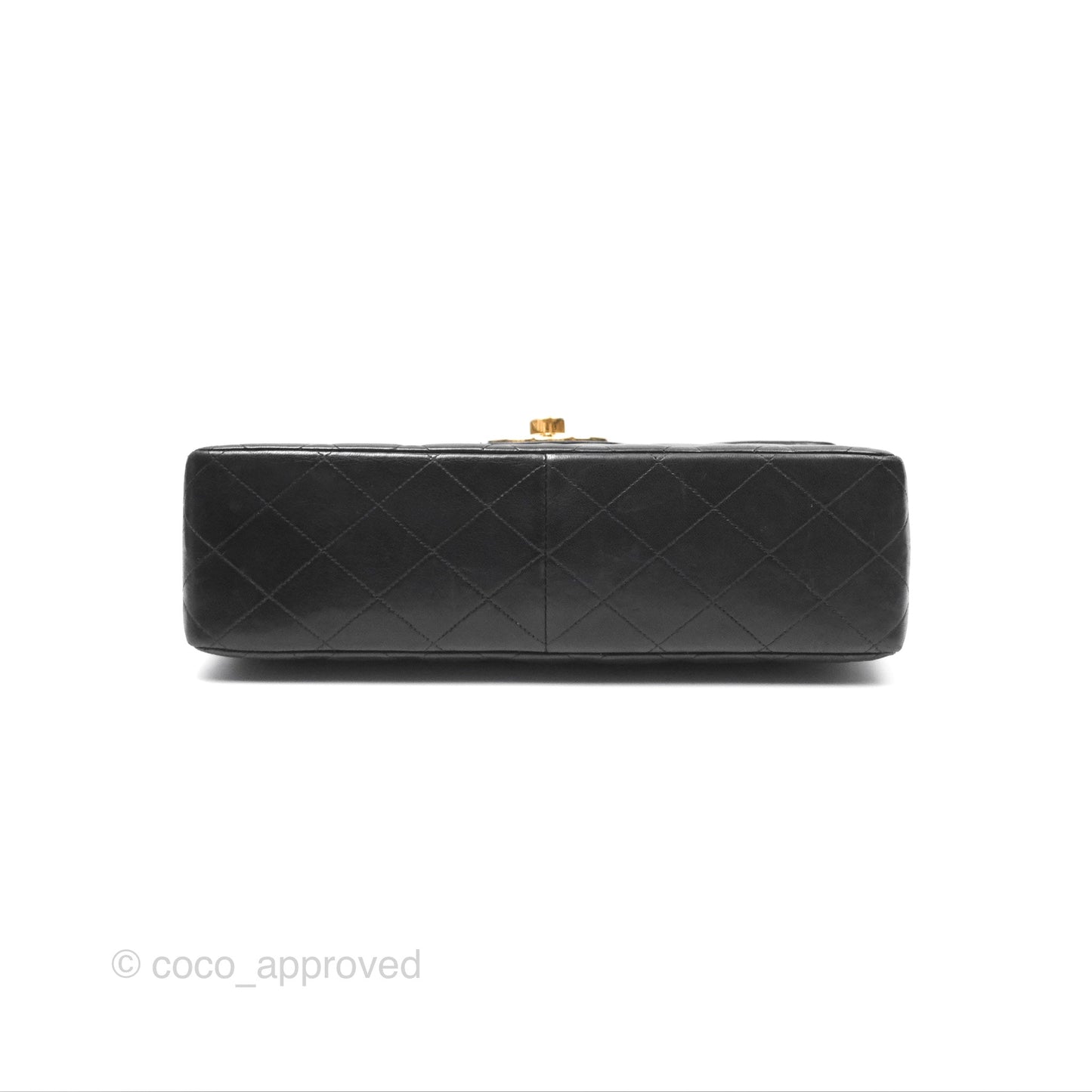 Chanel Vintage Jumbo Single Flap Black Lambskin 24K Gold Hardware