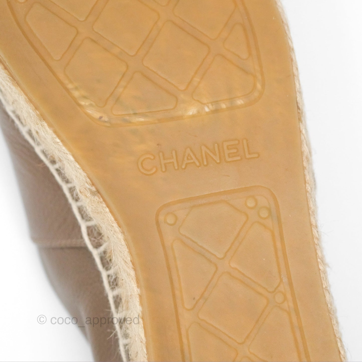 Chanel Espadrille Brown Leather Size 40