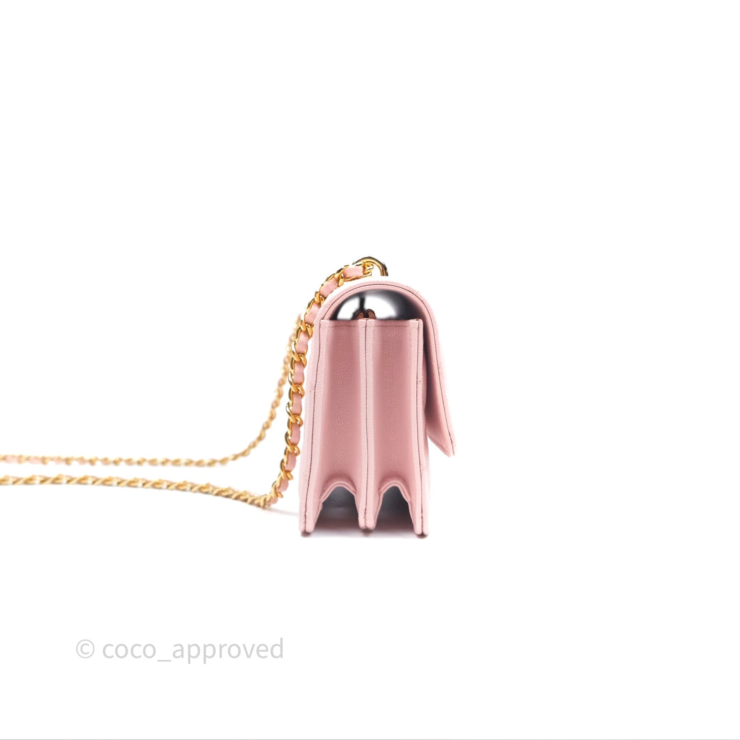 Chanel Clutch with Chain Caviar Pink Gold Hardware