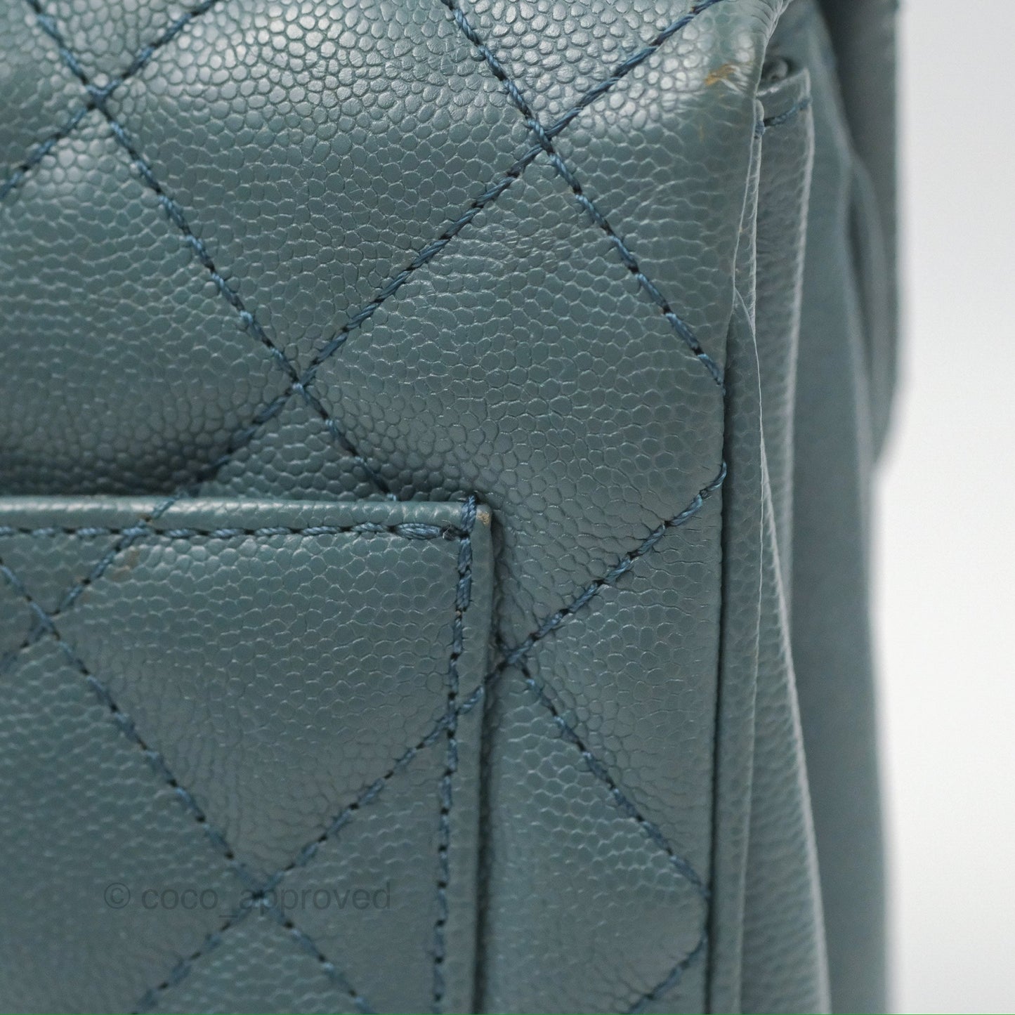 Chanel Quilted Small Urban Companion Flap Bag Blue Caviar Silver Hardware