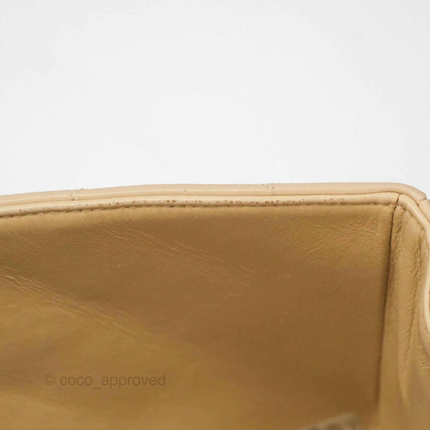 Chanel Vintage Small Quilted Classic Diana Flap Bag Beige Lambskin 24K Gold Hardware