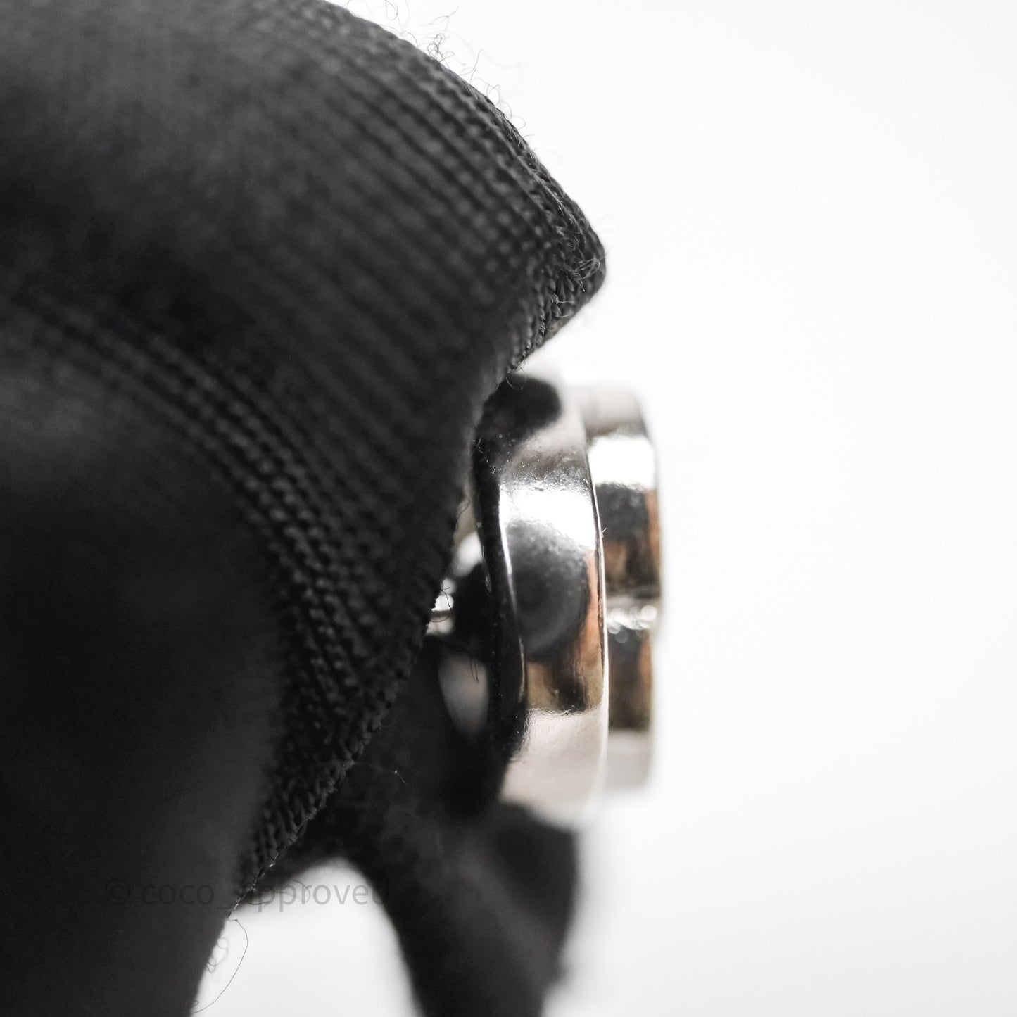 Chanel CC Crystals Round Earrings Silver Tone 25S