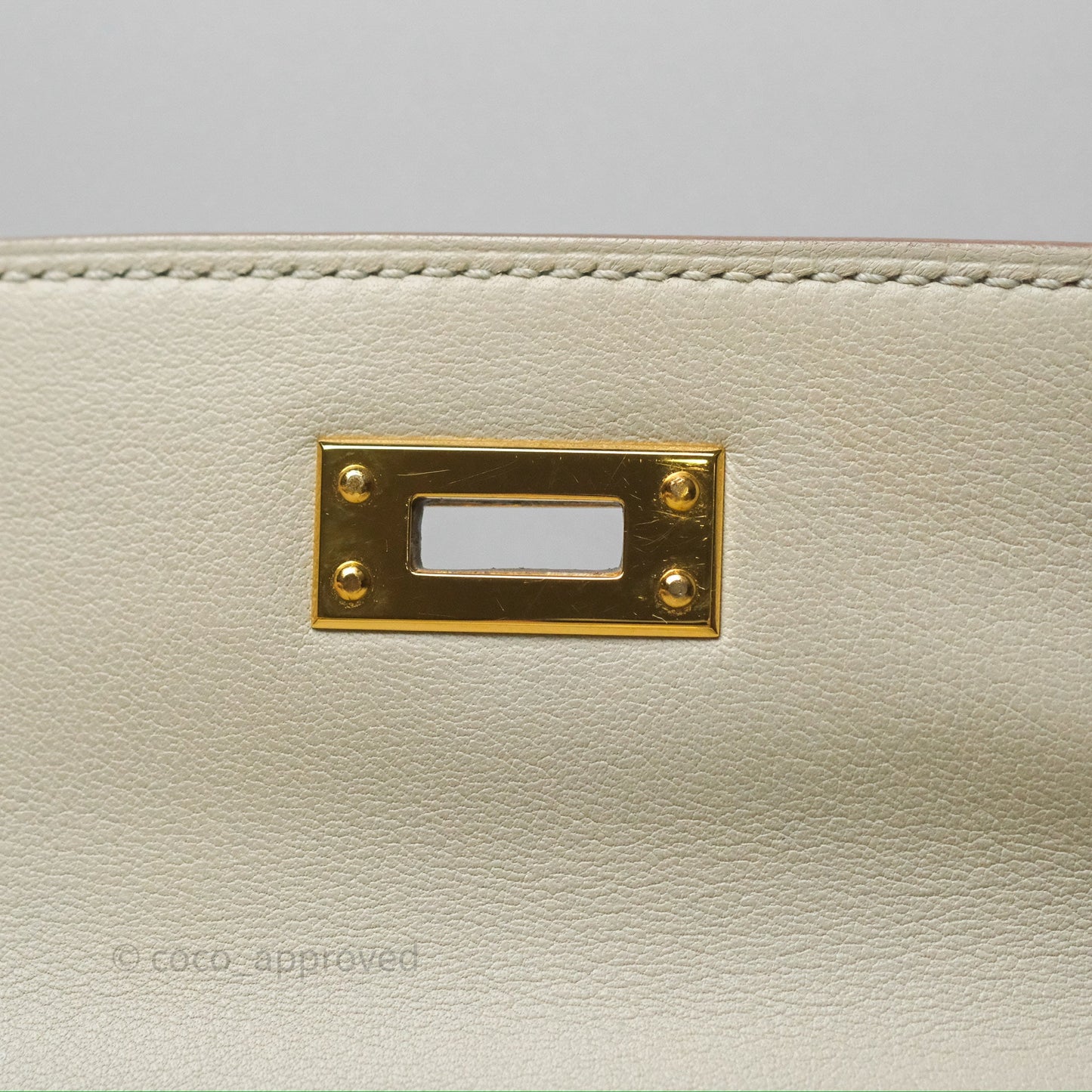 Hermès Retourne Swift Kelly 25 Gris Perle 80 Gold Hardware