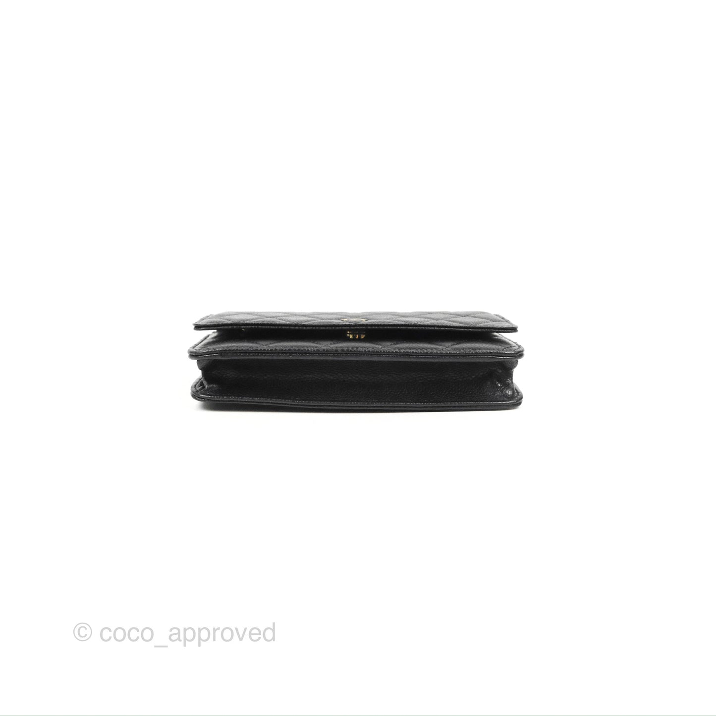 Chanel Quilted WOC Black Caviar Gold Hardware
