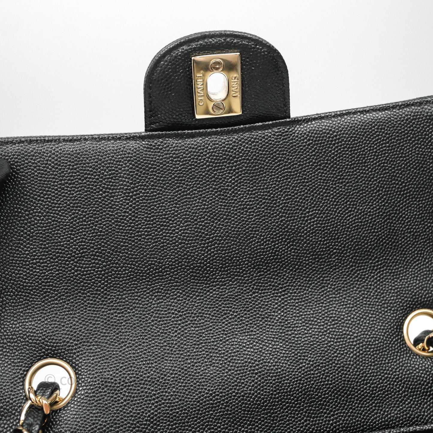 Chanel Quilted Mini Rectangular Black Caviar Gold Hardware