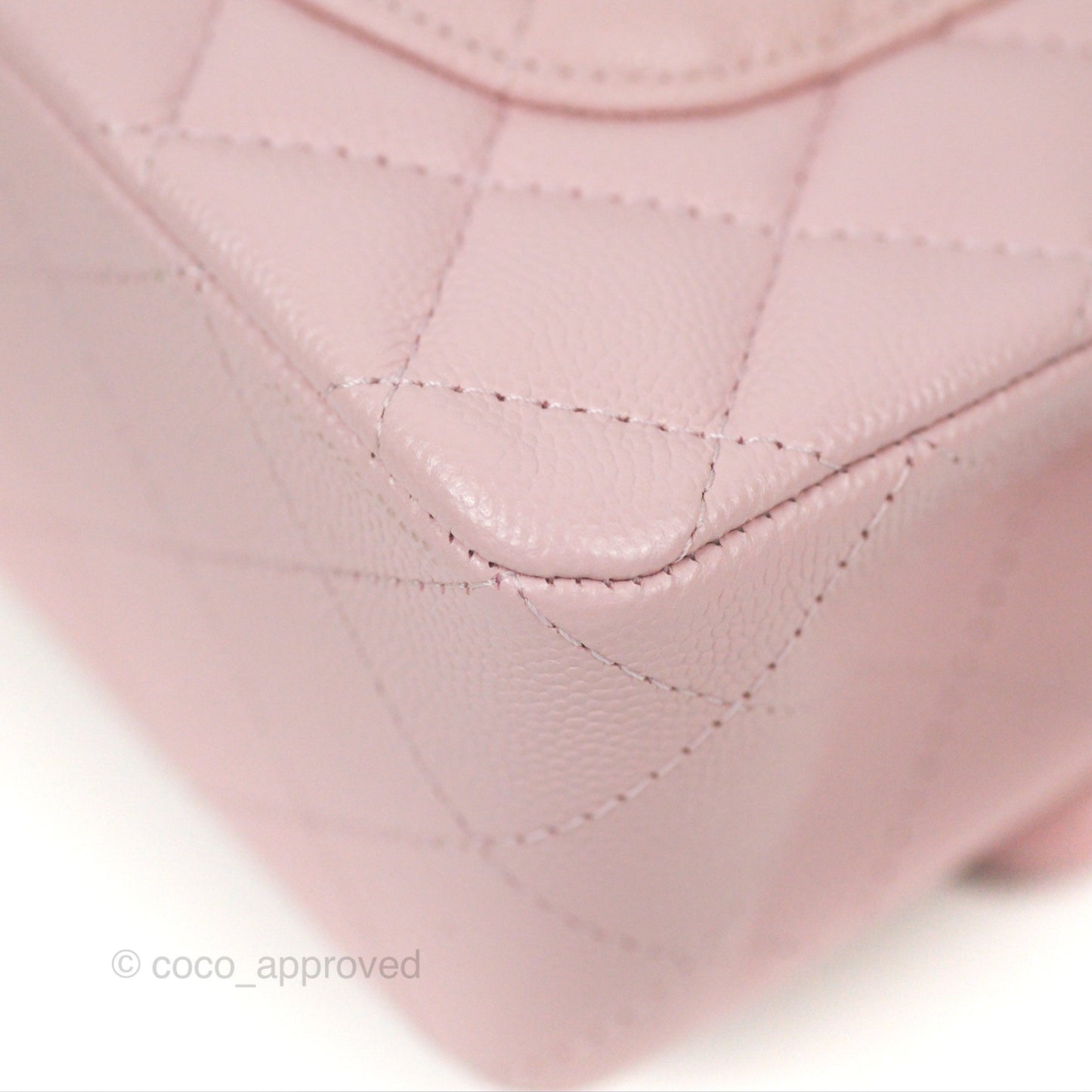 Chanel Small Classic Quilted Flap Pink Caviar Gold Hardware 21S