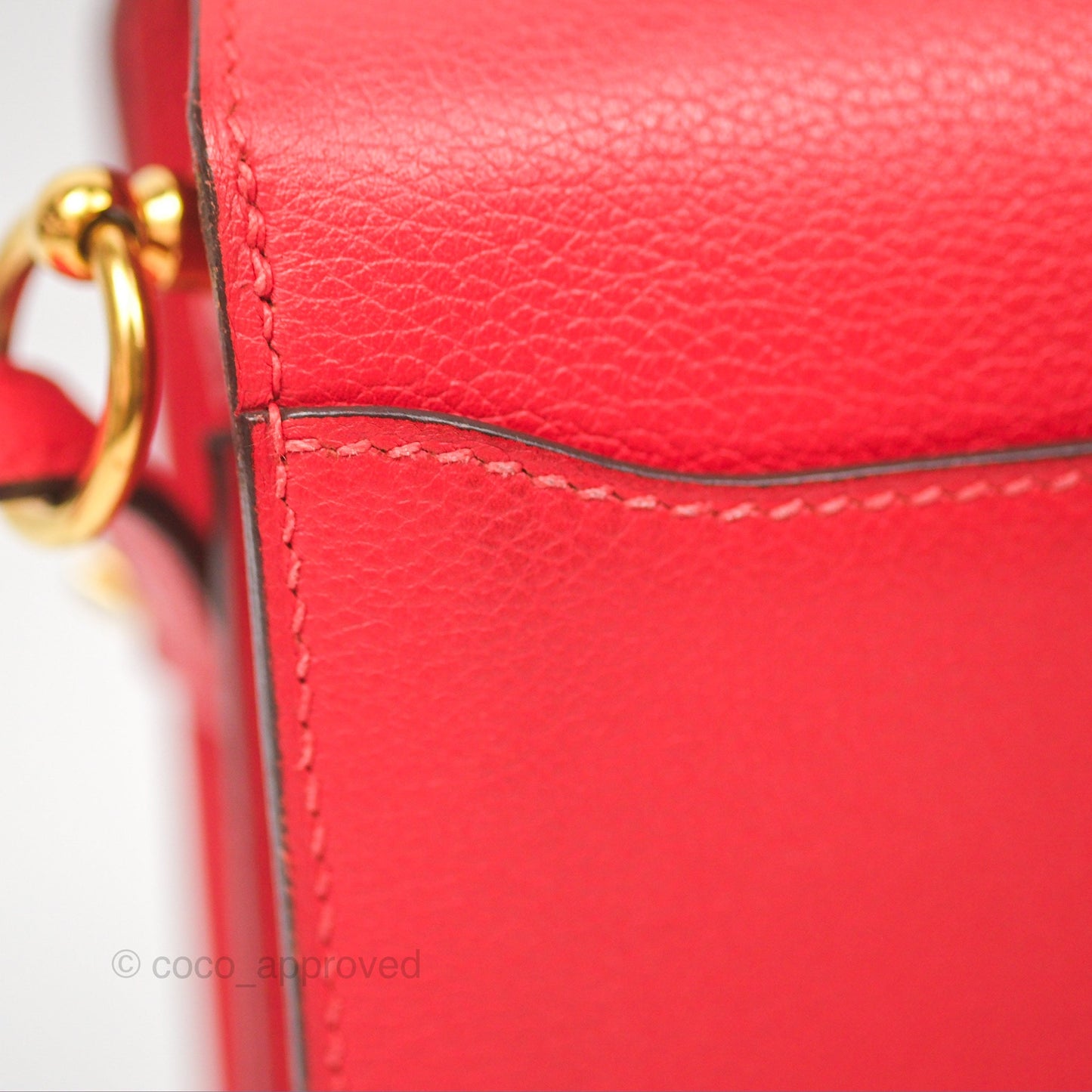 Hermès Roulis Mini 18 Rouge De Coeur Evercolor Permabrass Hardware