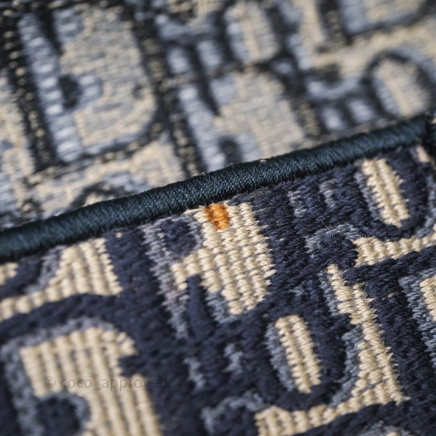 Christian Dior Navy Oblique Slim Saddle Pouch
