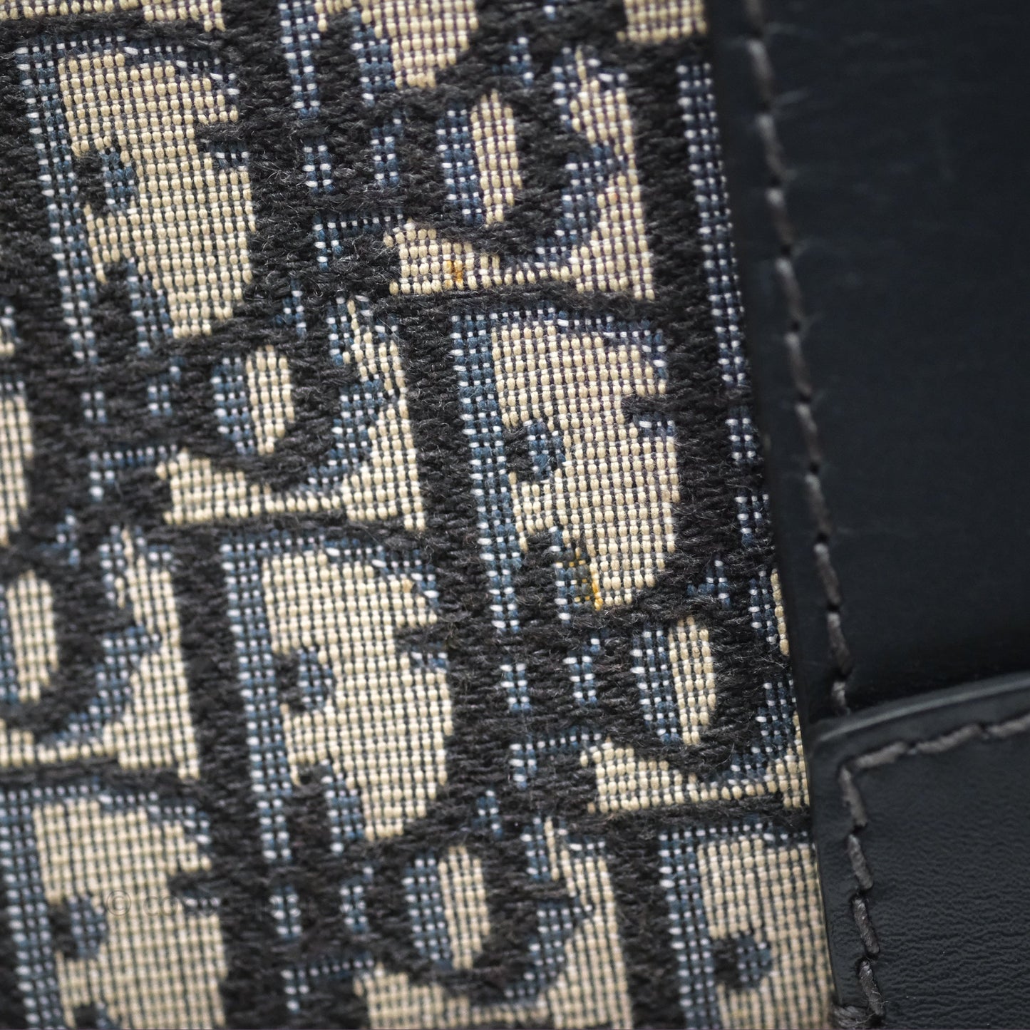 Christian Dior 30 Montaigne Bag Blue Dior Oblique Jacquard Gold Hardware