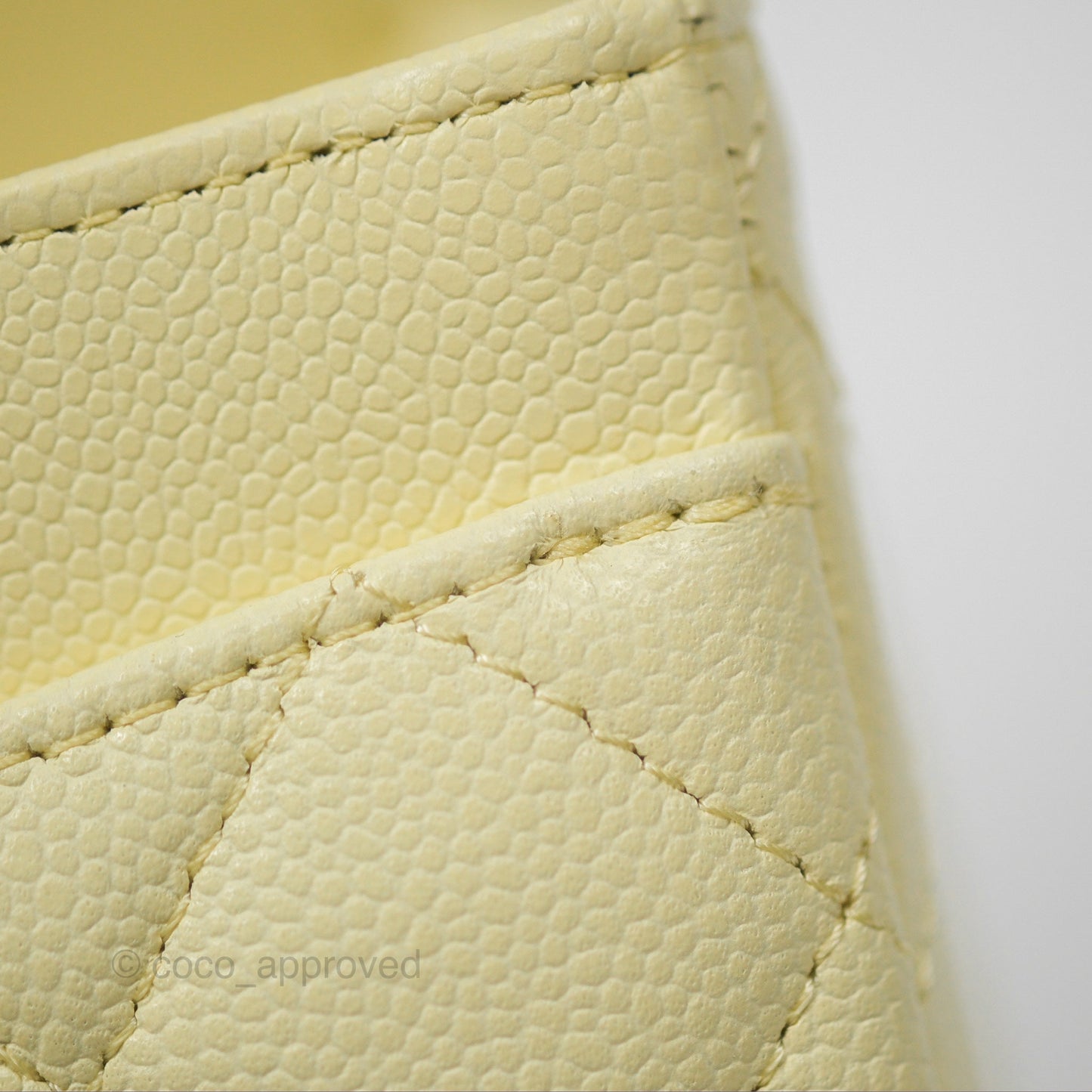 Chanel Small Classic Flap Quilted Yellow Caviar Gold Hardware