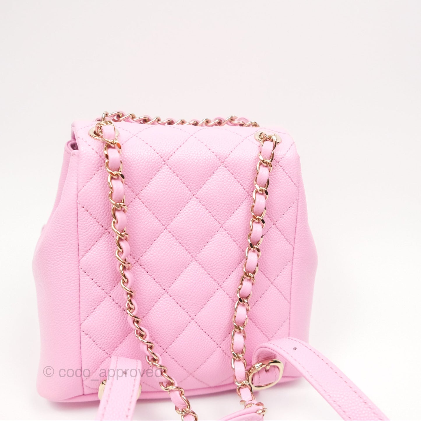 Chanel Mini Duma Backpack Pink Caviar Gold Hardware 23P