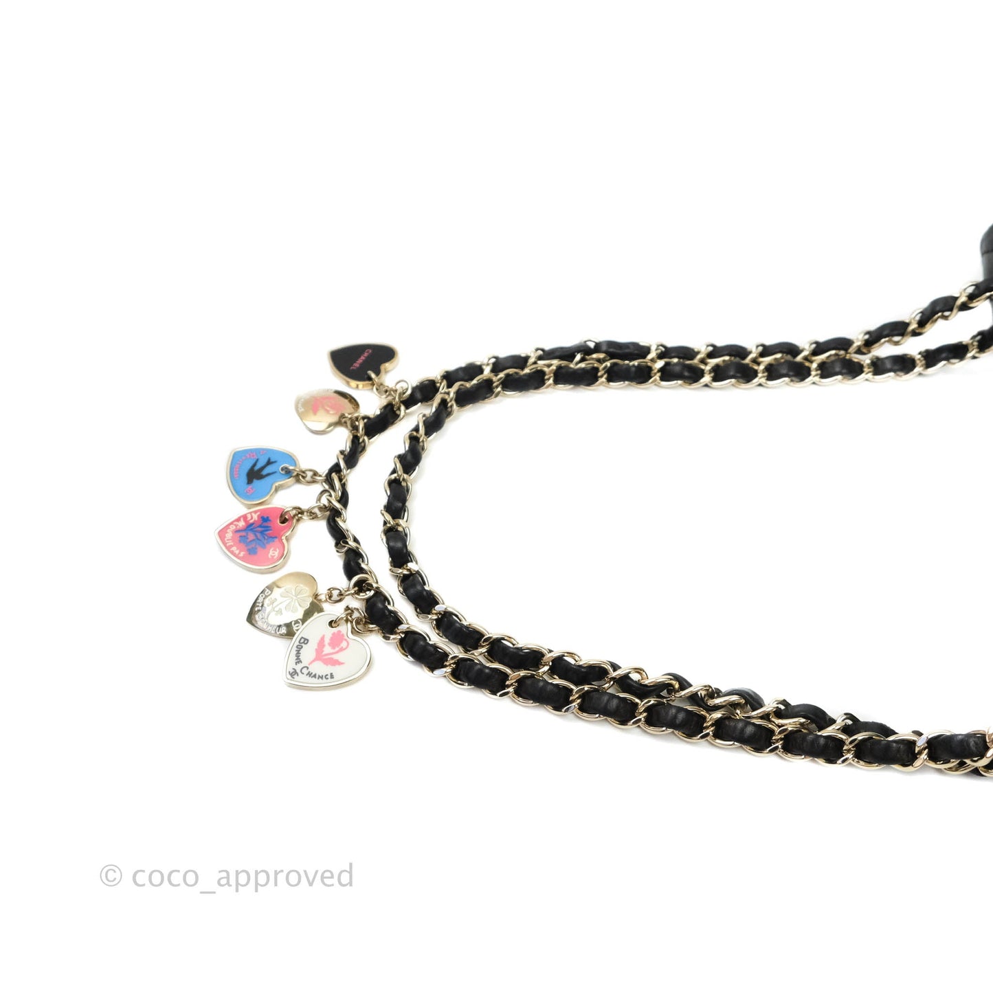 Chanel Classic M/L Medium Quilted Black Flap With Valentines Charms Lambskin Gold Hardware