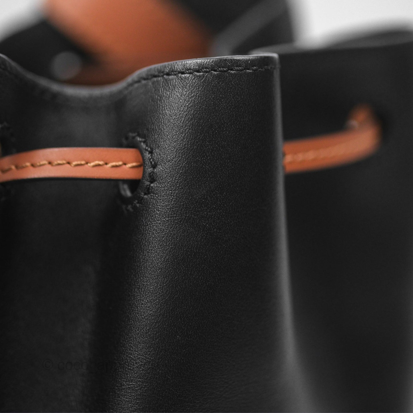 Loewe Small Balloon Bucket Bag Black Tan Calfskin