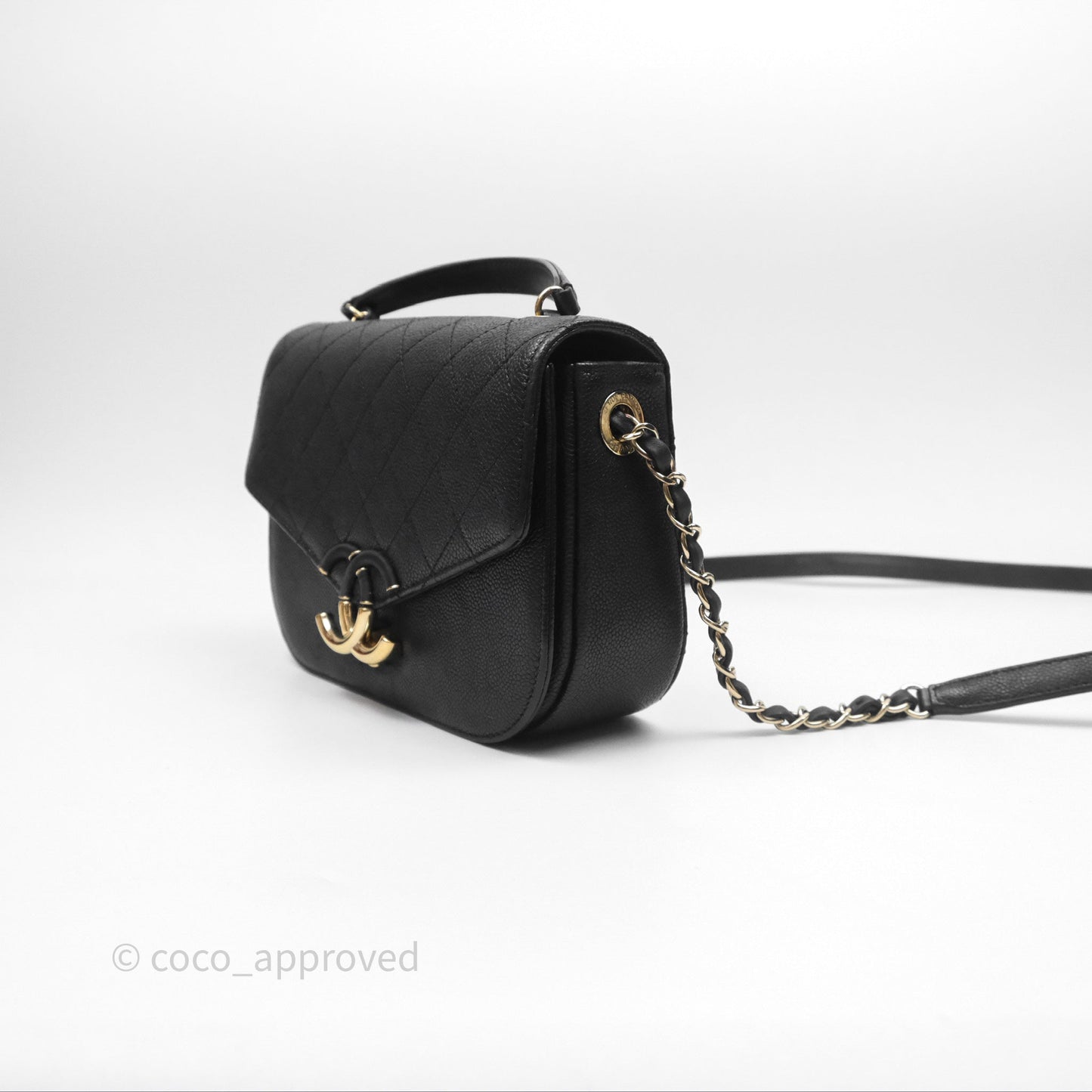 Chanel Small CC Cuba Flap Bag Black Caviar Gold Hardware