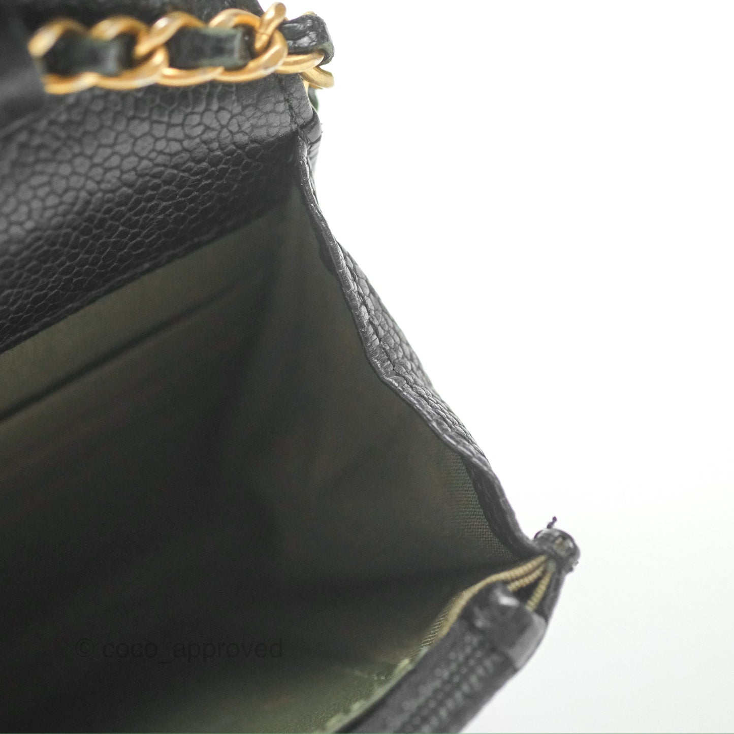 Chanel Boy Wallet on Chain WOC Black Caviar Gold Hardware