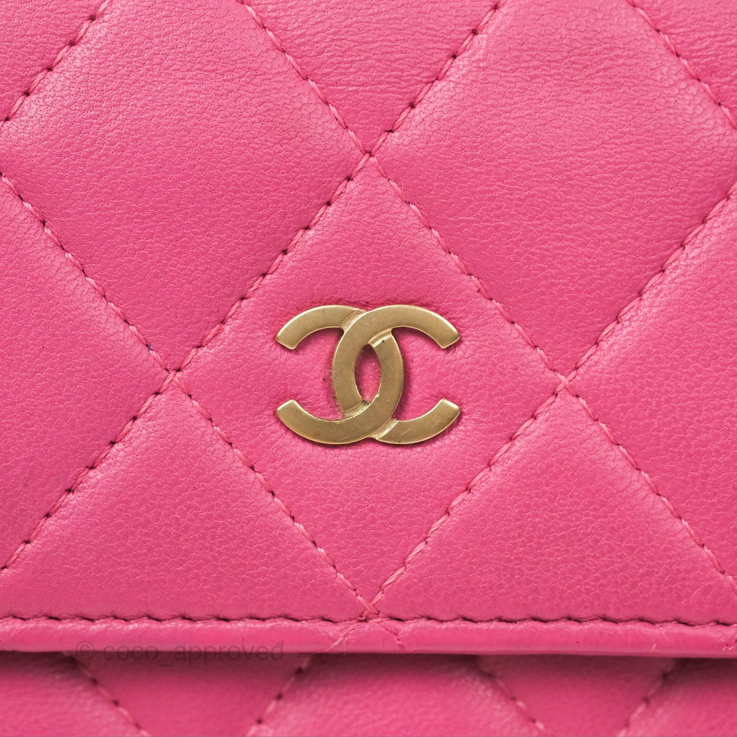 Chanel Classic Quilted Long Wallet Pink Lambskin Gold Hardware