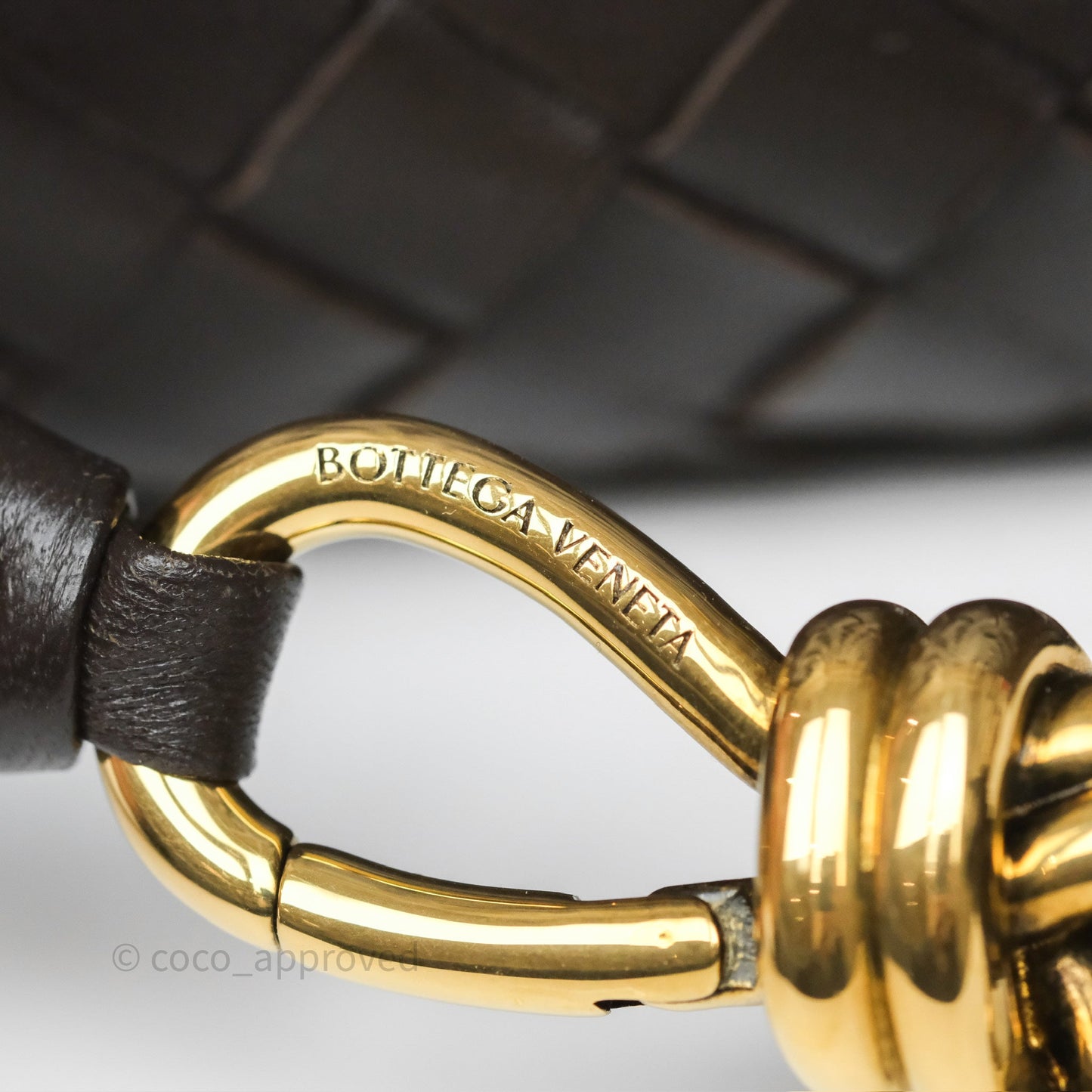 Bottega Veneta Medium Andiamo Bag Fondant Brown Intrecciato Lambskin