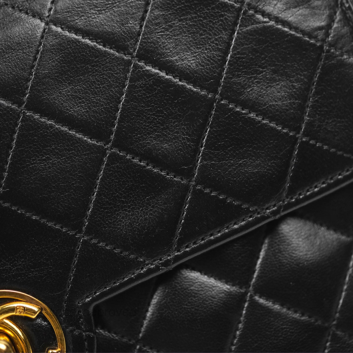 Chanel Vintage Mini Circled CC Flap Bag Black Lambskin 24K Gold Hardware