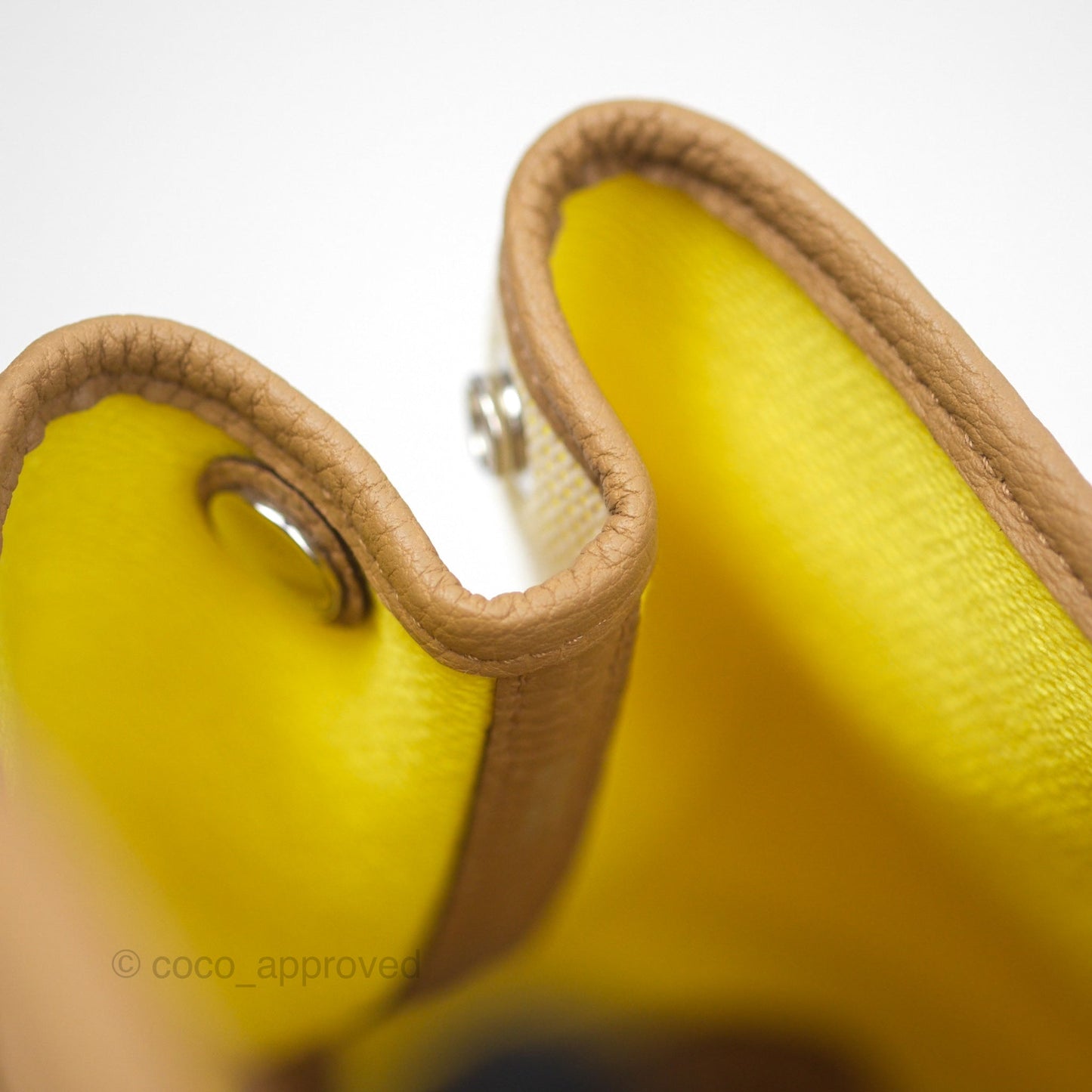 Hermès Garden Party 30 Canvas Ecru-Jaune Citron 9N/ Biscuit 48