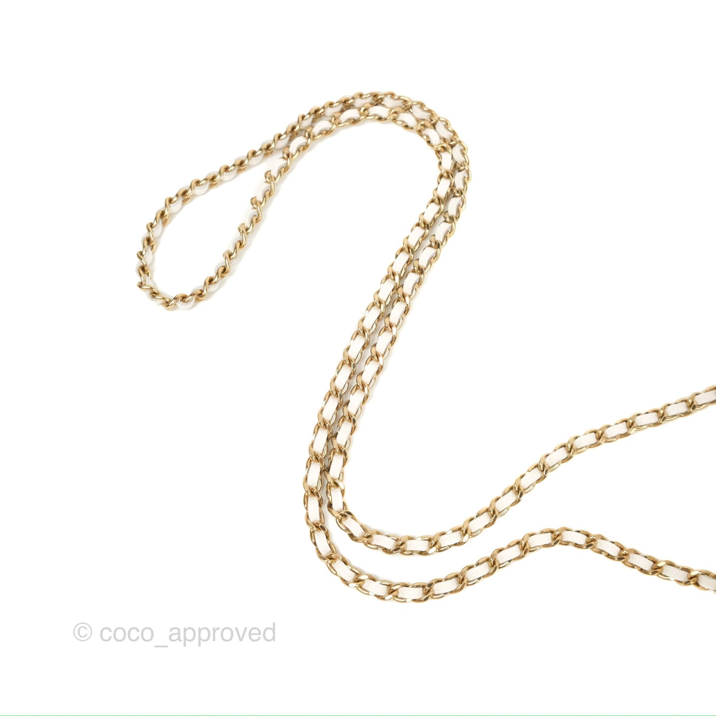 Chanel Classic Vanity Rectangular with Chain White Caviar Gold Hardware