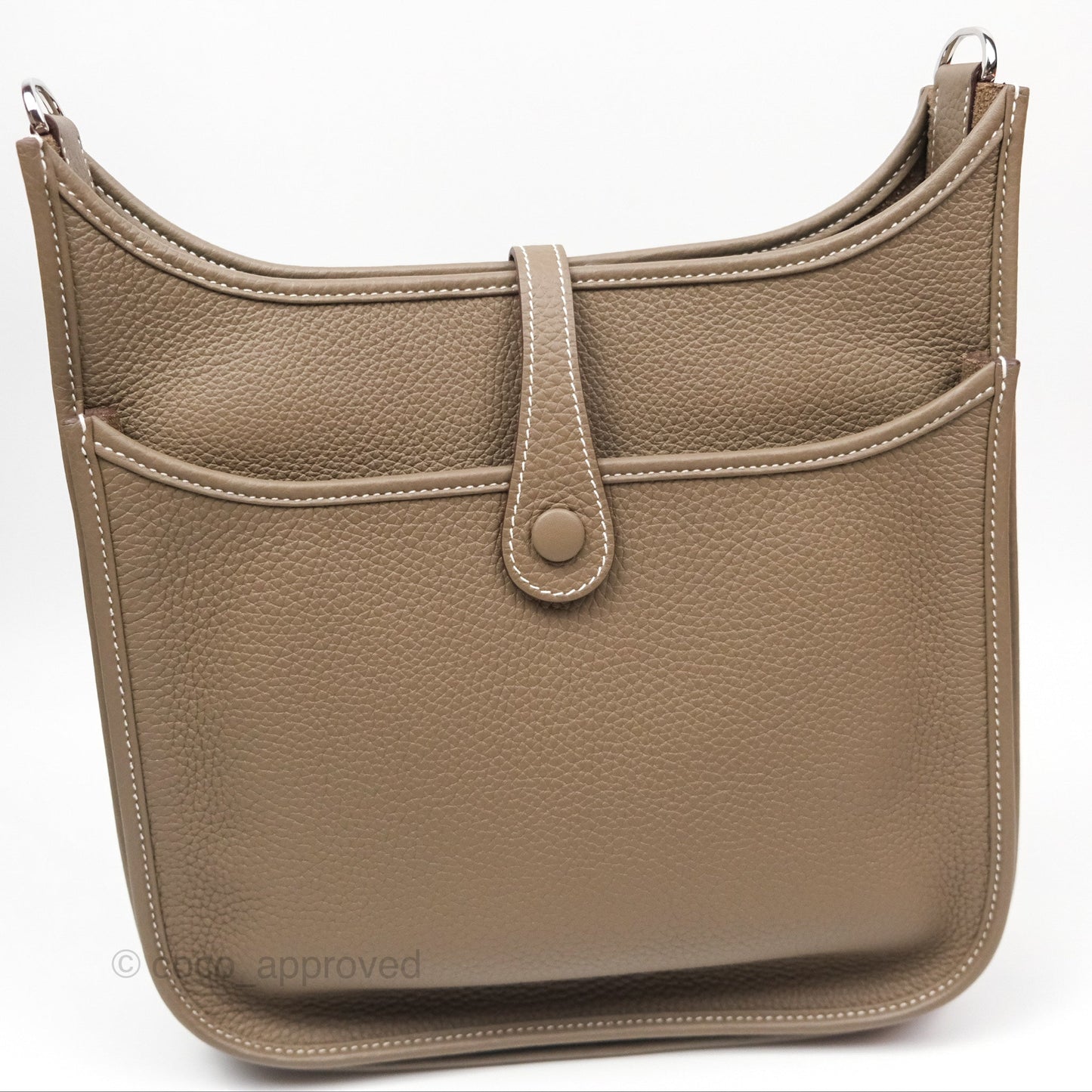 Hermes Evelyne III 29 Etoupe 18 Taurillon Clemence Palladium Hardware