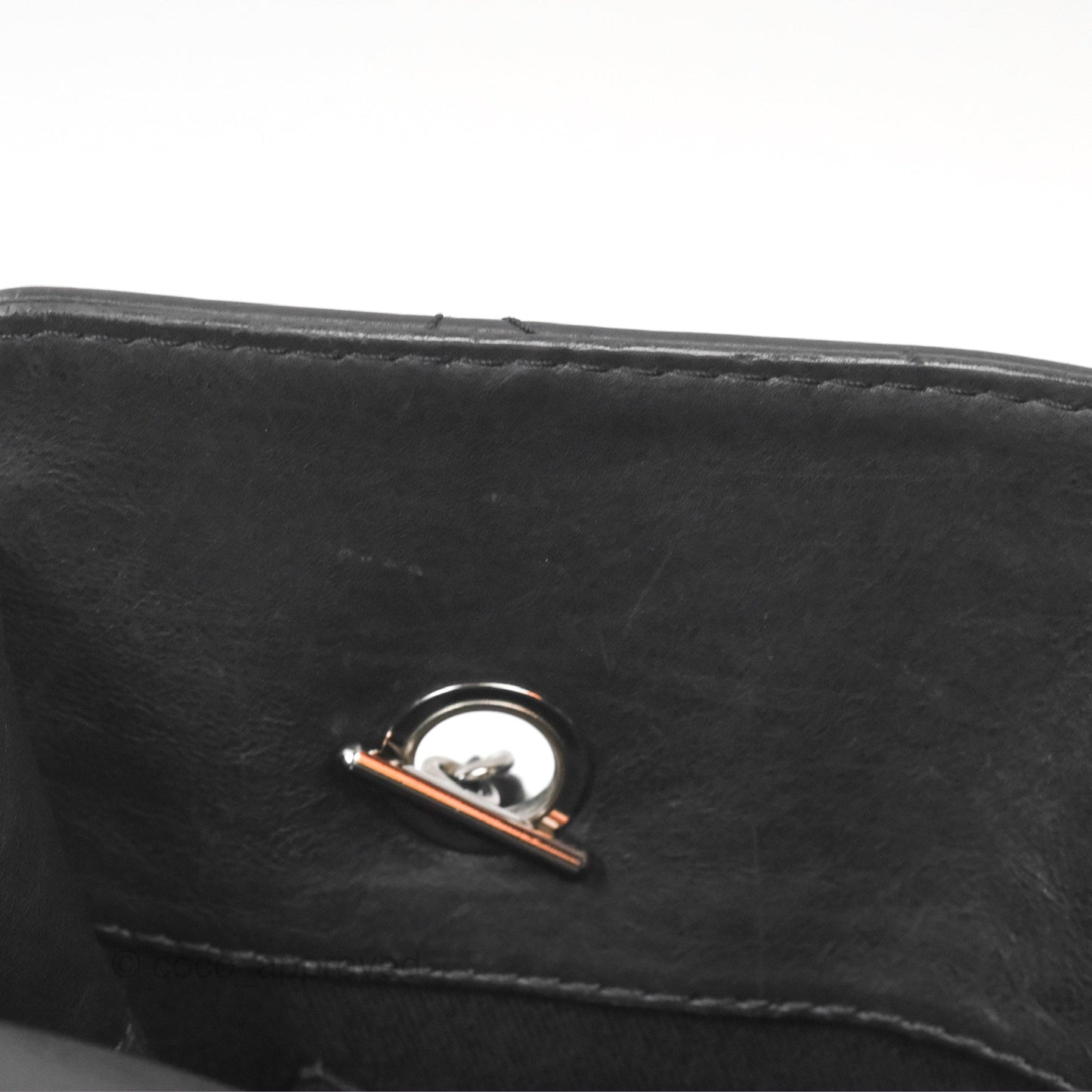 Chanel Large Hamptons Shopping Tote Black Washed Calfskin
