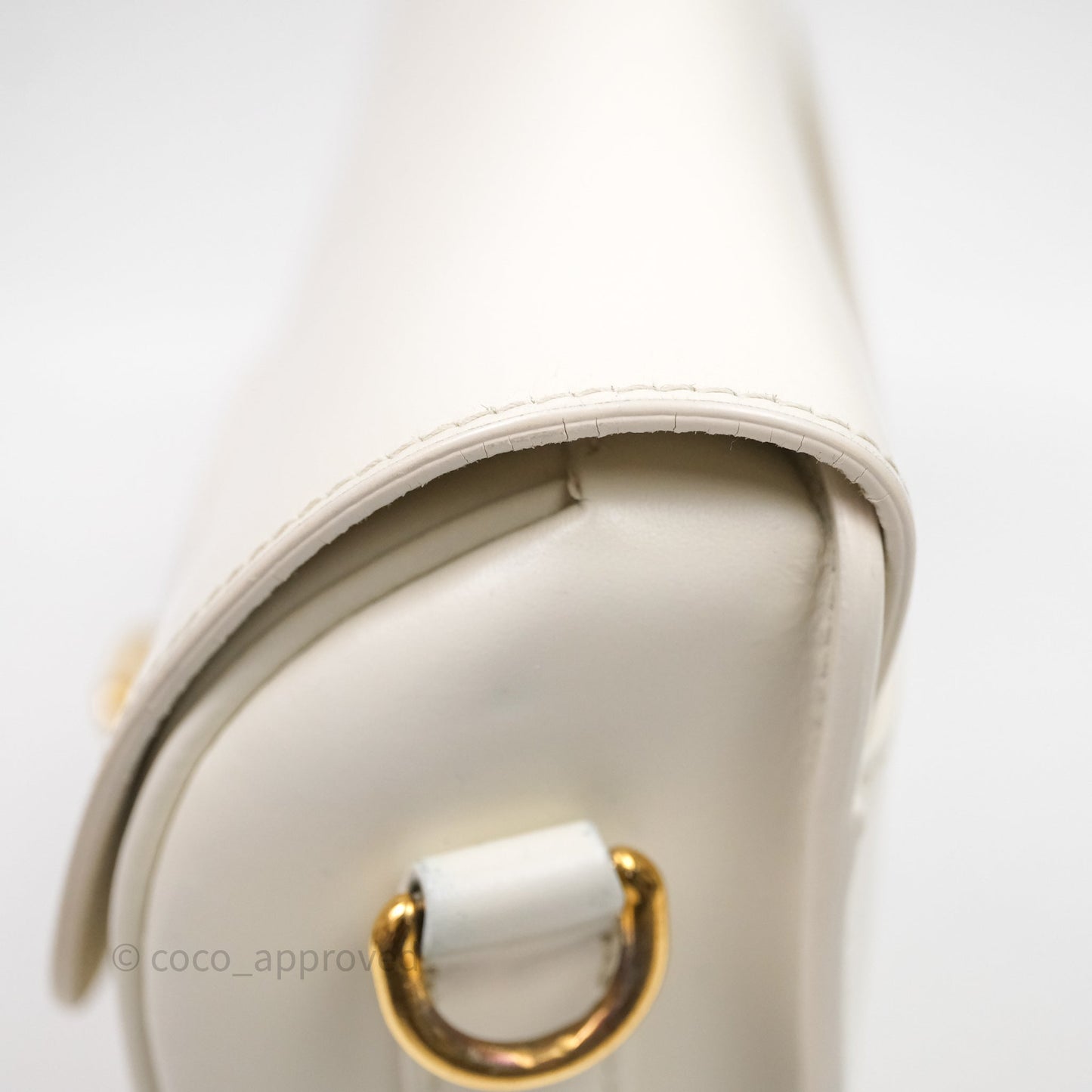 Dior Medium Bobby Bag Off White Calfskin Gold Hardware