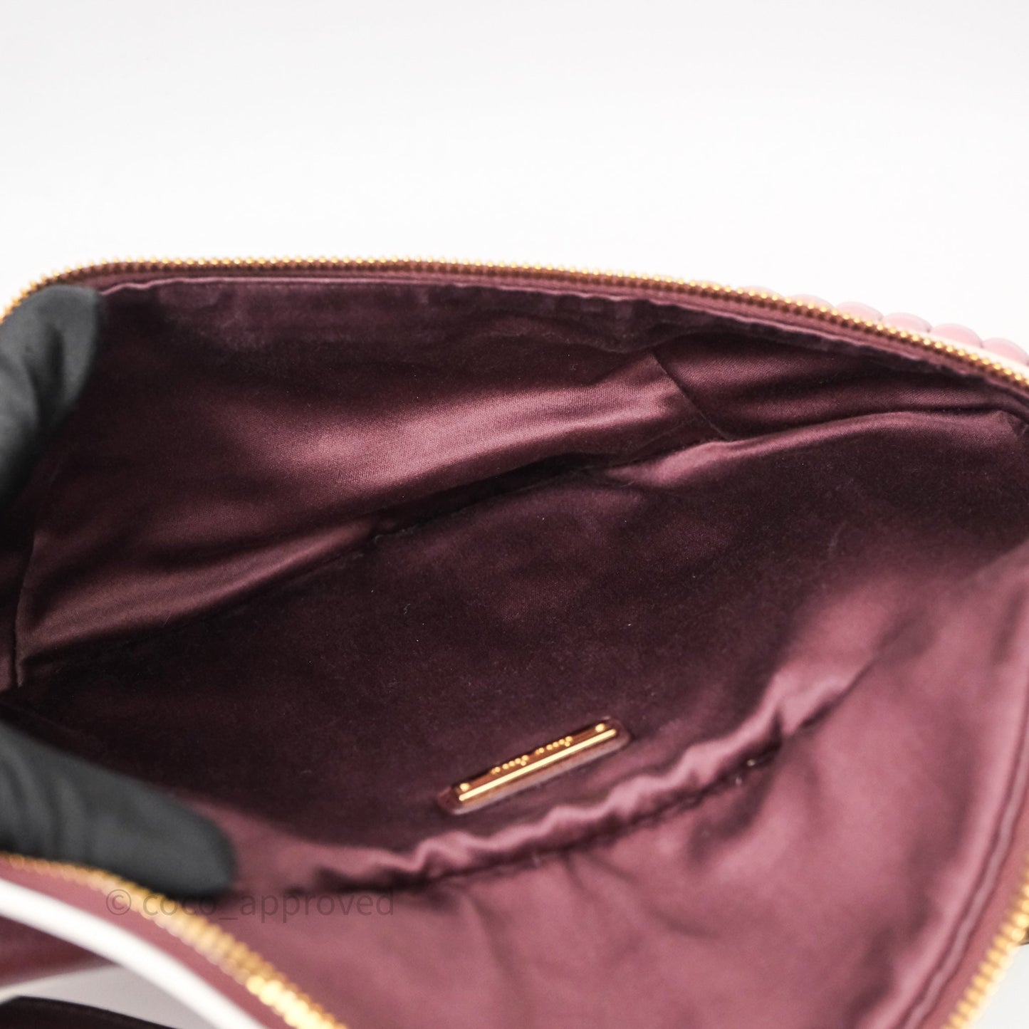 Miu Miu Bumbag Burgundy/Pink Gold Hardware