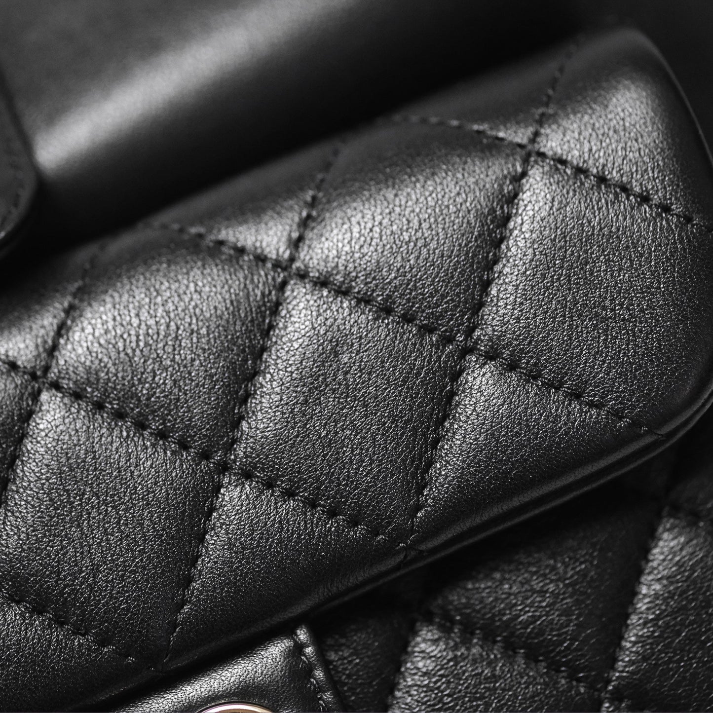 Chanel Quilted Large Duma Drawstring Backpack Black Lambskin Gold Hardware