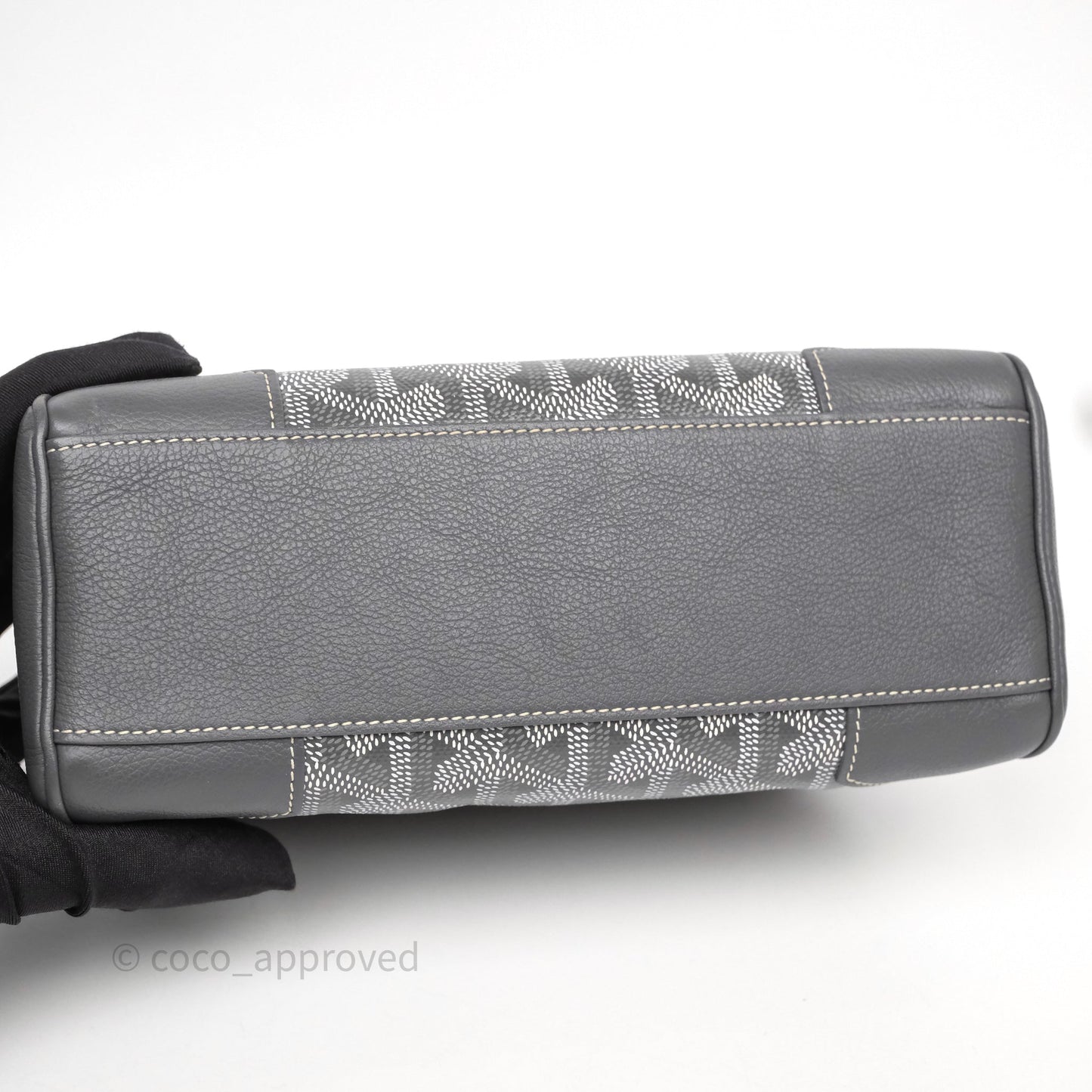 Goyard Saïgon Mini Bag Chevroches Calfskin Grey Silver Hardware
