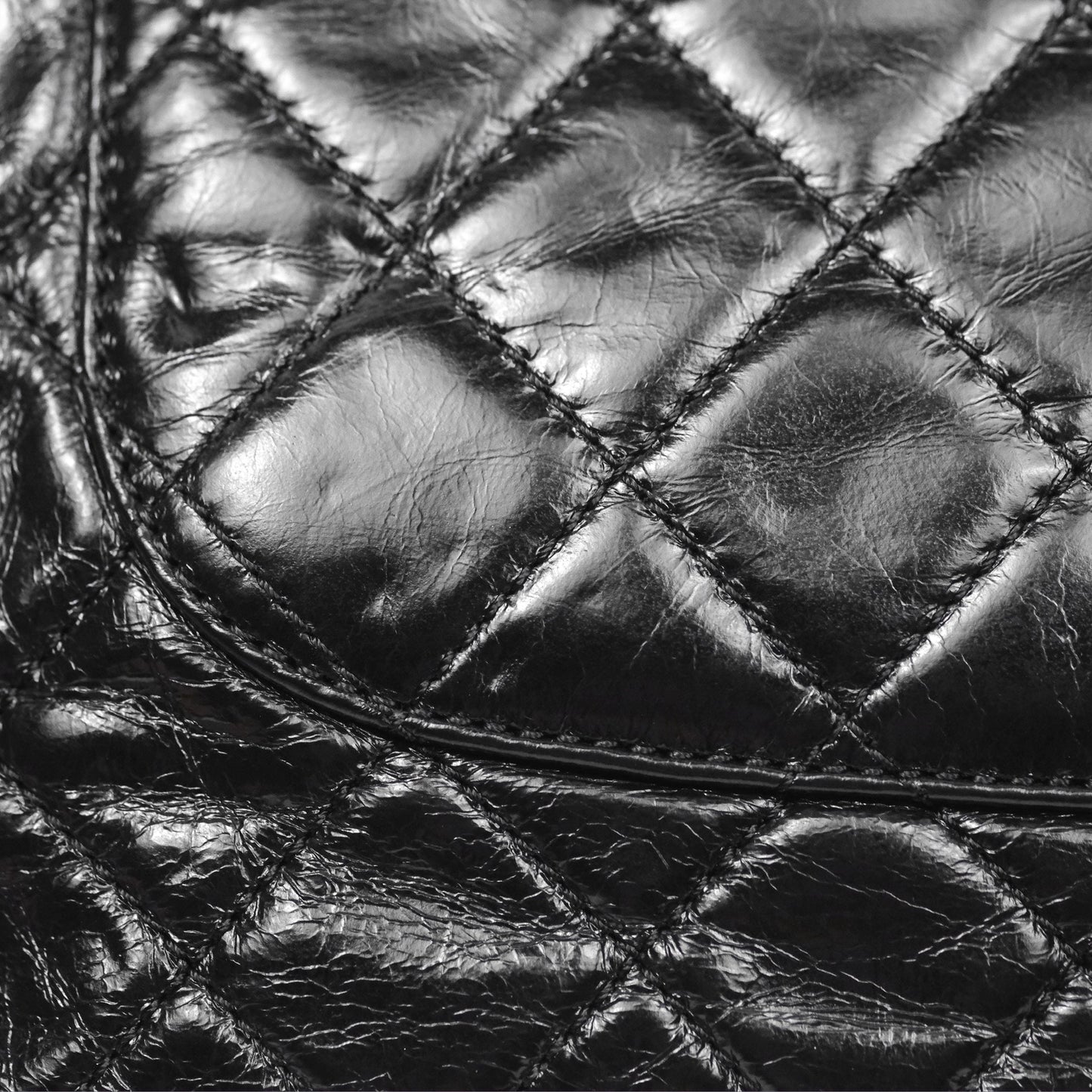 Chanel Medium Castle Rock Flap Black Glazed Calfskin Antique Gold Hardware
