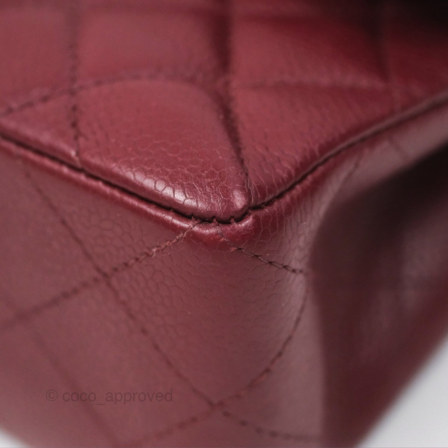 Chanel Vintage Classic Small S/M Flap Burgundy Caviar 24K Gold Hardware