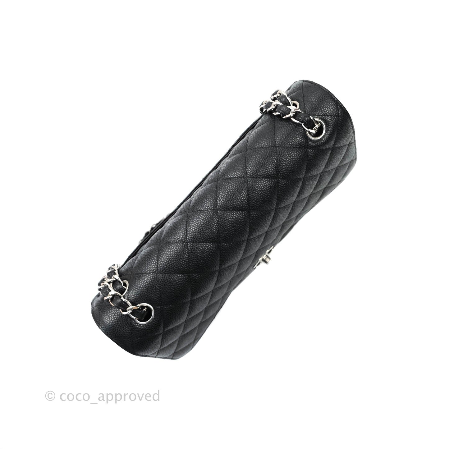 Chanel Jumbo Double Flap Black Caviar Silver Hardware⁣⁣