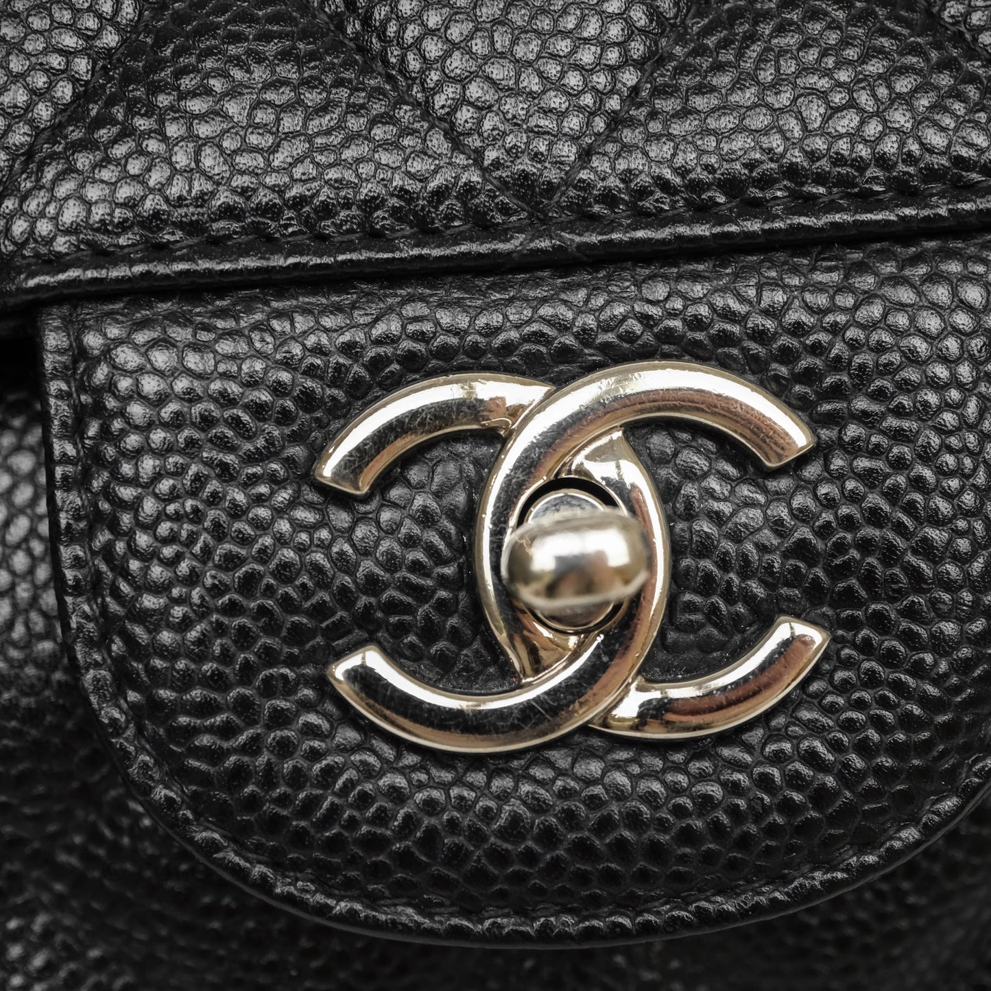 Chanel Jumbo Double Flap Black Caviar Silver Hardware⁣⁣