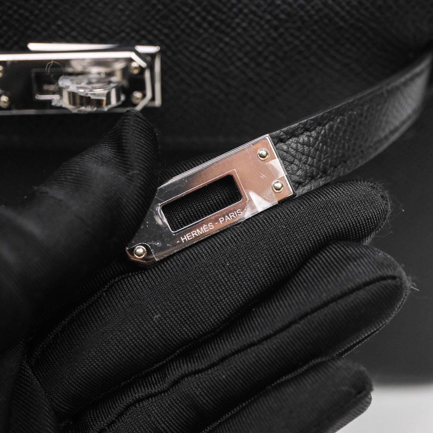Hermès Mini Kelly Black Noir 89 Epsom Palladium Hardware