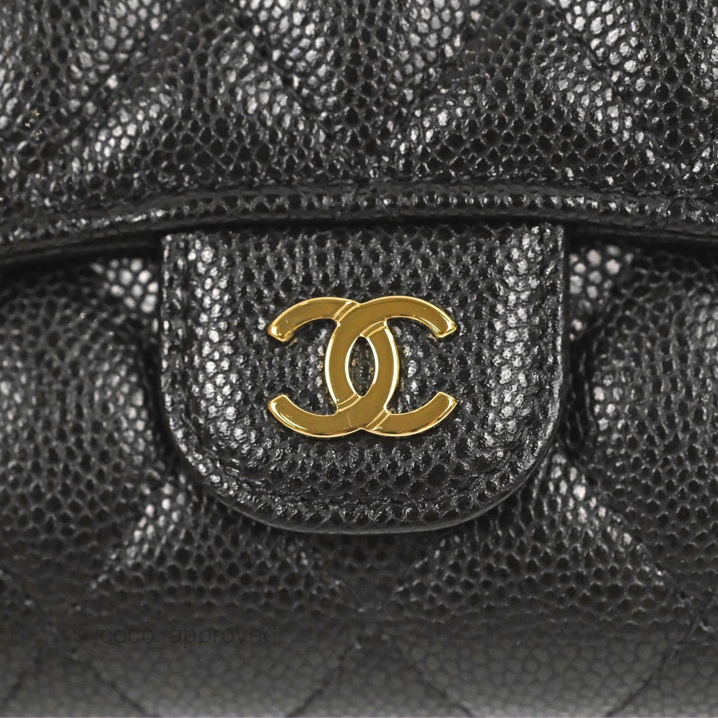Chanel Classic Short Flap Wallet Black Caviar Gold Hardware