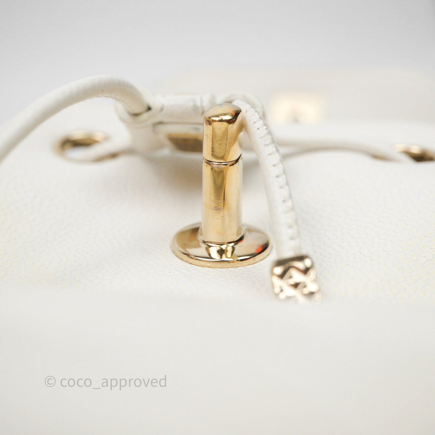 Chanel Quilted Business Affinity Backpack Ivory White Caviar Gold Hardware