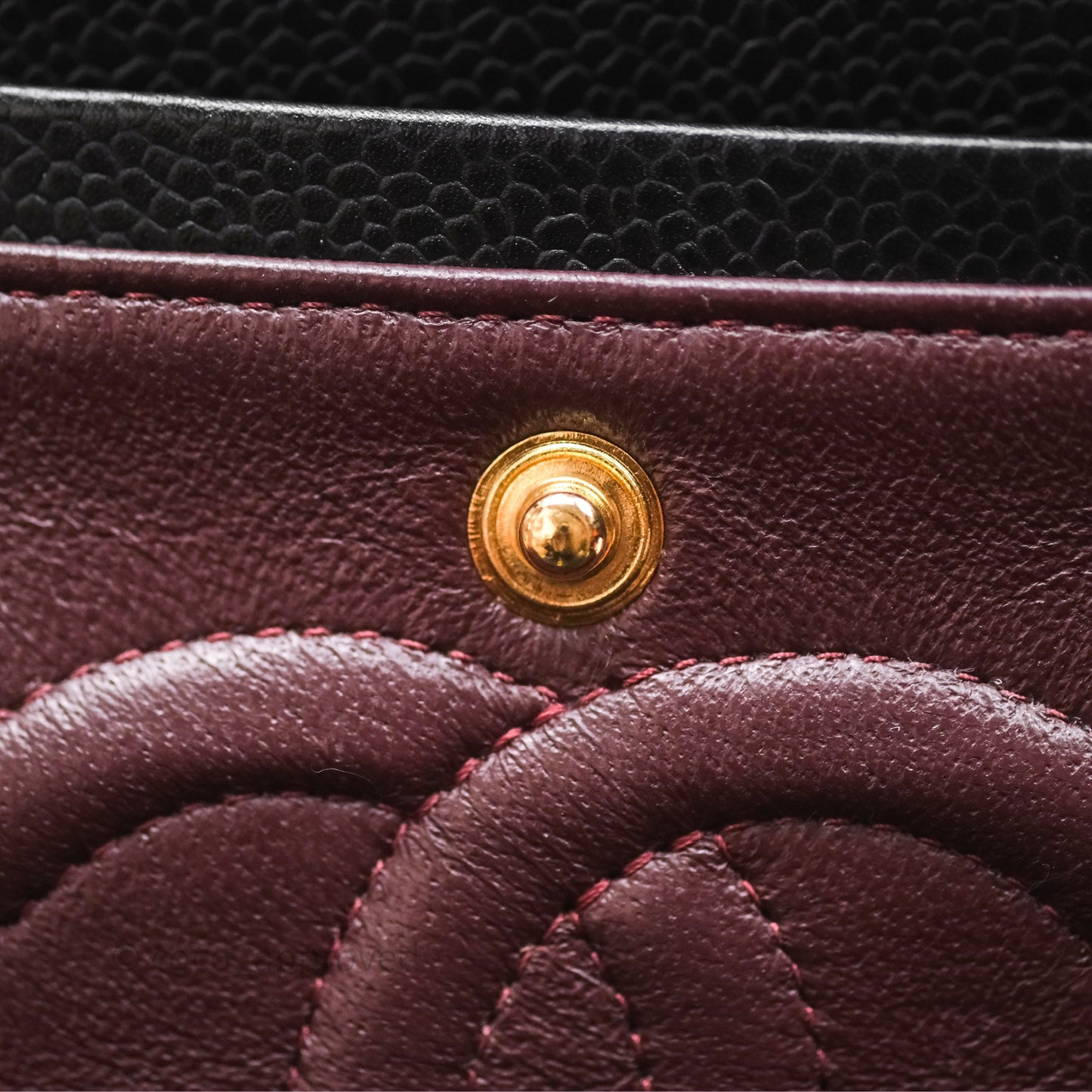 Chanel Classic M/L Medium Flap Quilted Black Caviar Gold Hardware