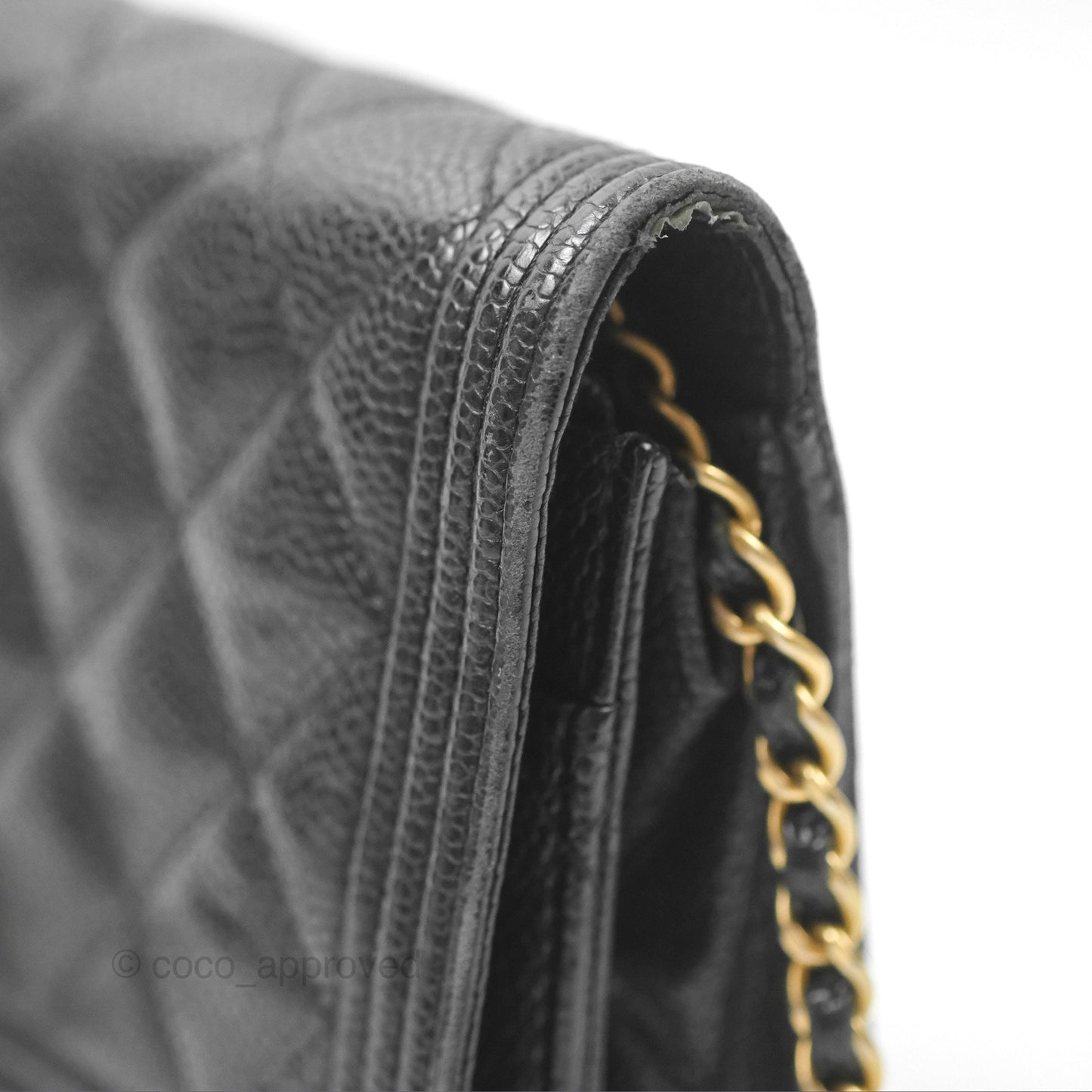 Chanel Boy Wallet on Chain WOC Black Caviar Gold Hardware