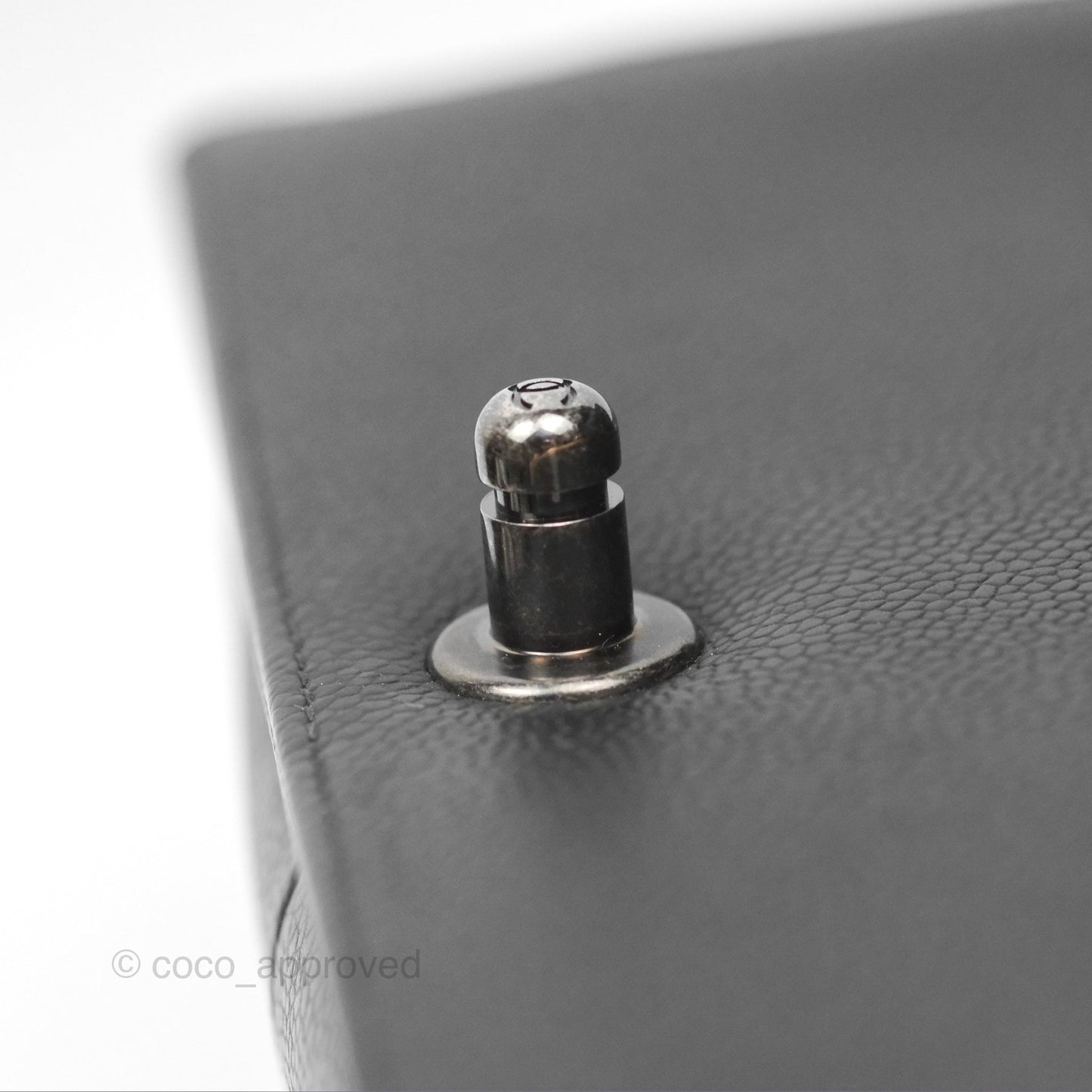 Chanel Medium Boy Chevron Black Caviar Ruthenium Hardware