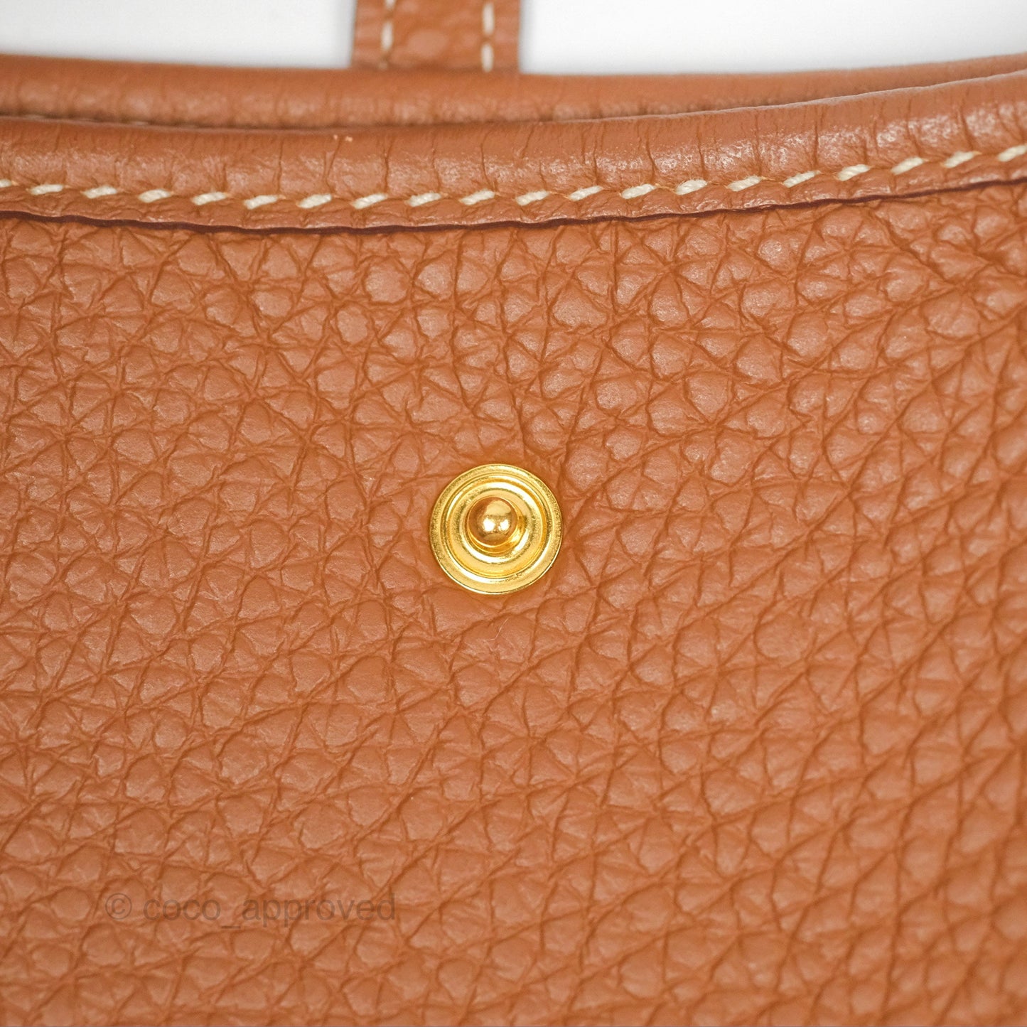 Hermès Mini Evelyne 16 Gold Clemence Gold Hardware