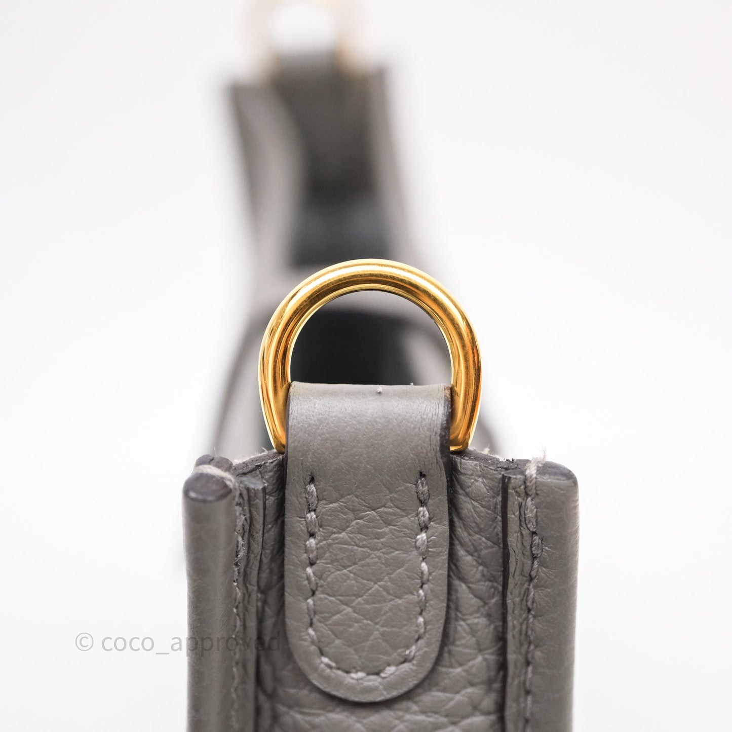 Hermès Mini Evelyne 16 Gris Meyer 0L Clemence Gold Hardware