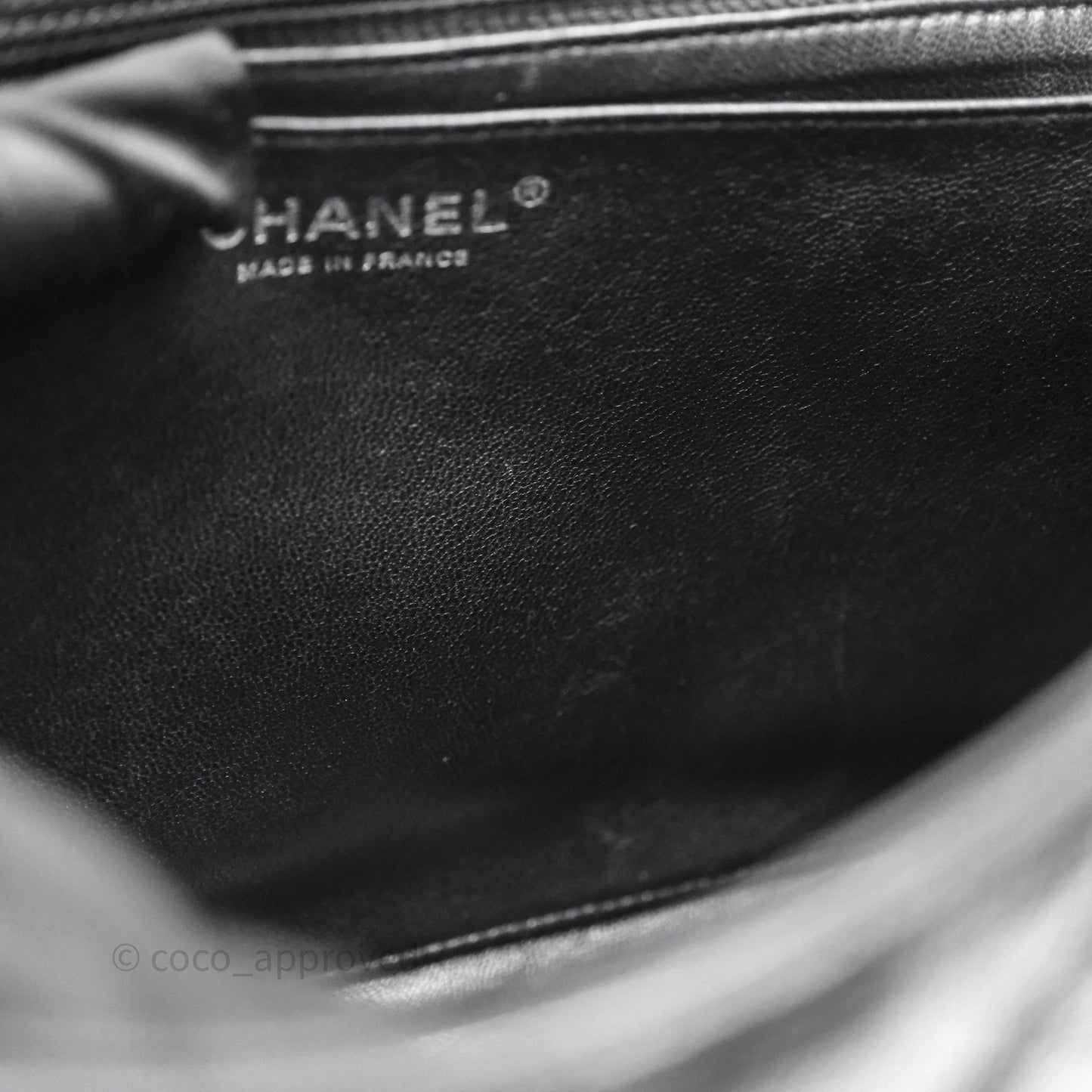 Chanel Jumbo Single Flap Black Caviar Silver Hardware