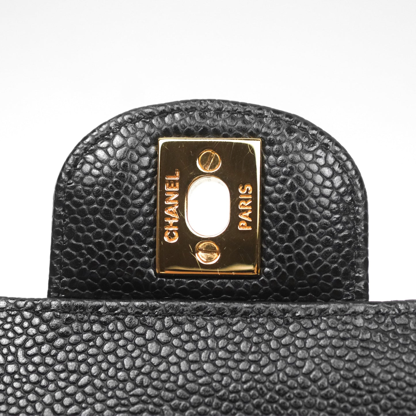 Chanel Small Classic Flap Quilted Black Caviar Gold Hardware