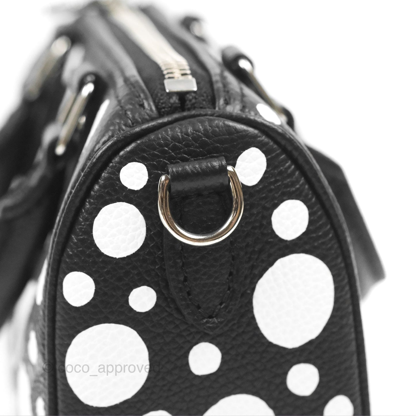 LV x Yayoi Kusama Nano Speedy Infinity Dots Black/White Silver Hardware