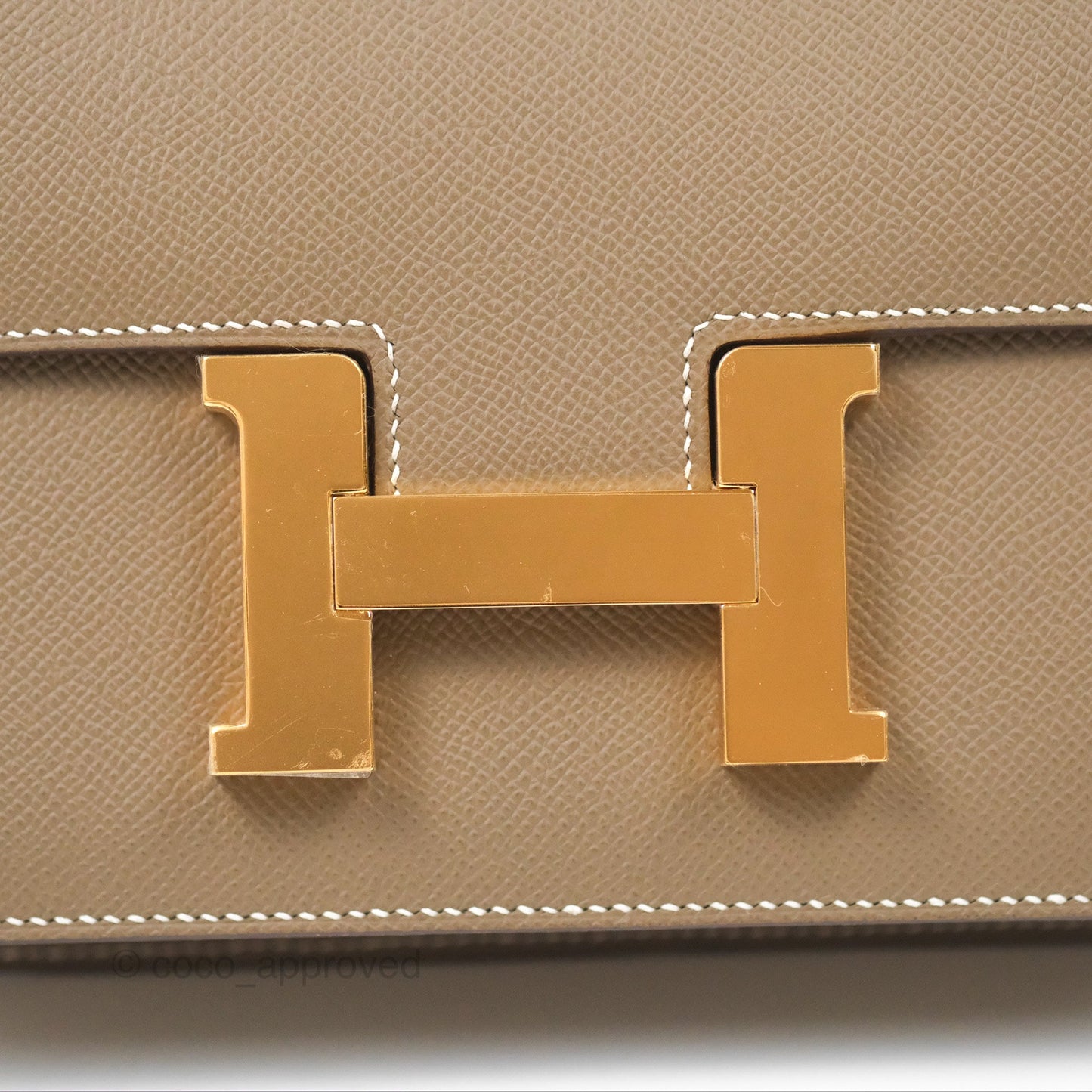 Hermès Constance 24 with Mirror Etoupe Epsom Gold Hardware