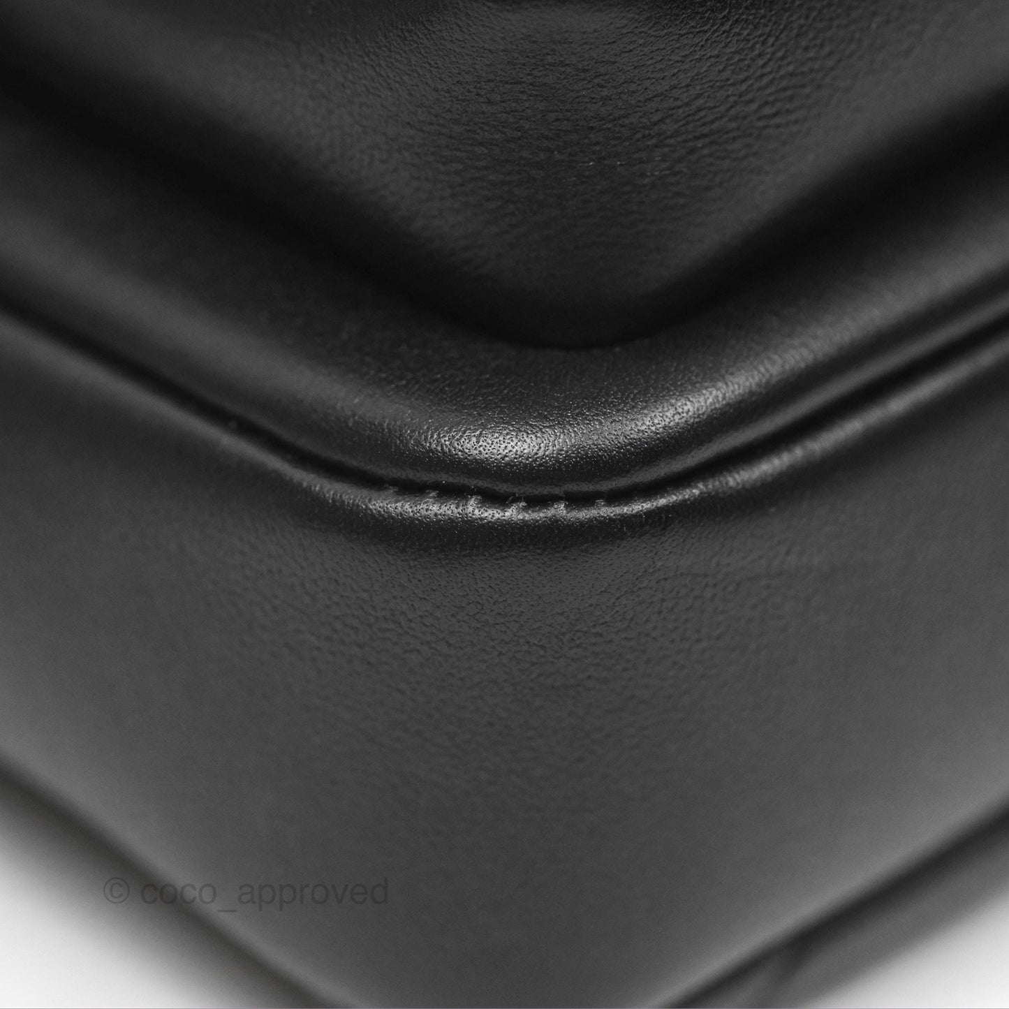 Chanel Small Logo Camera Case Quilted Black Calfskin