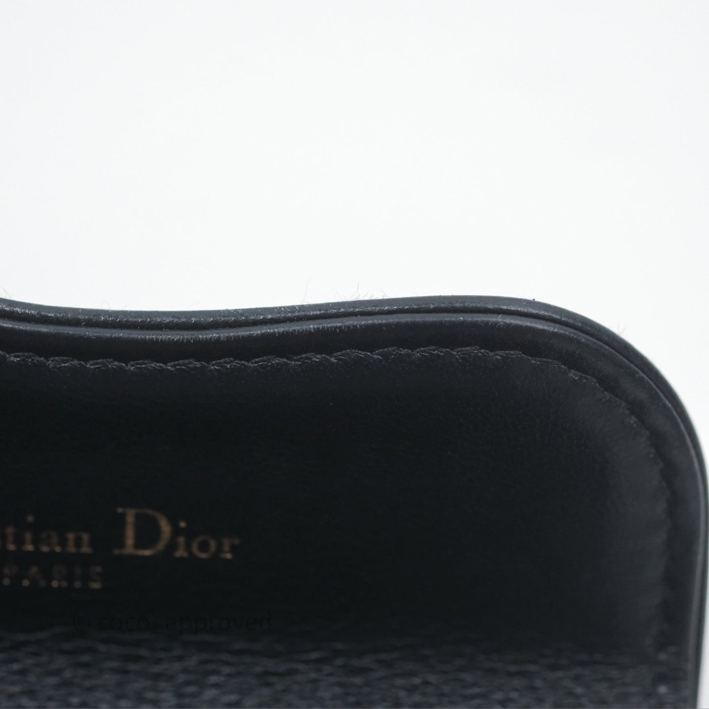 Christian Dior Saddle Flap Card Holder Blue Dior Oblique Jacquard
