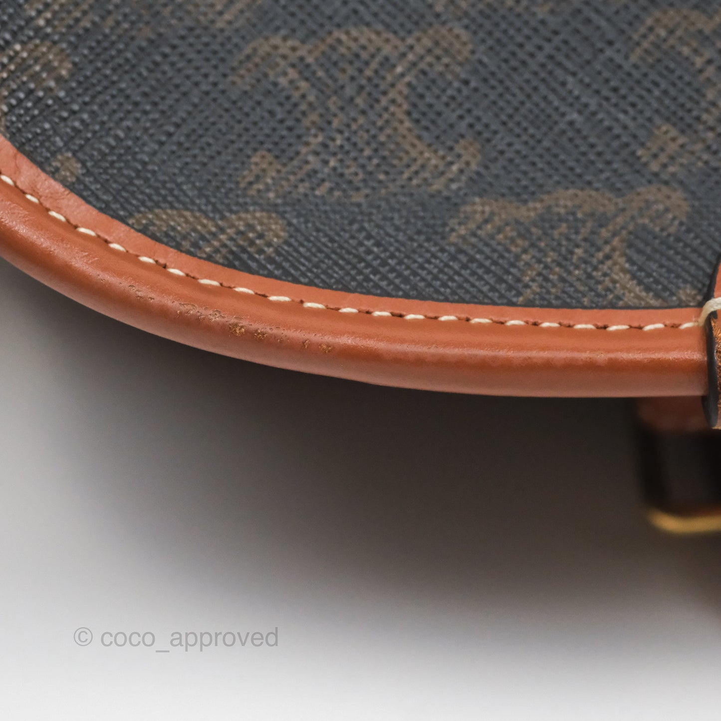Celine Medium Folco Bag Triomphe Canvas Tan